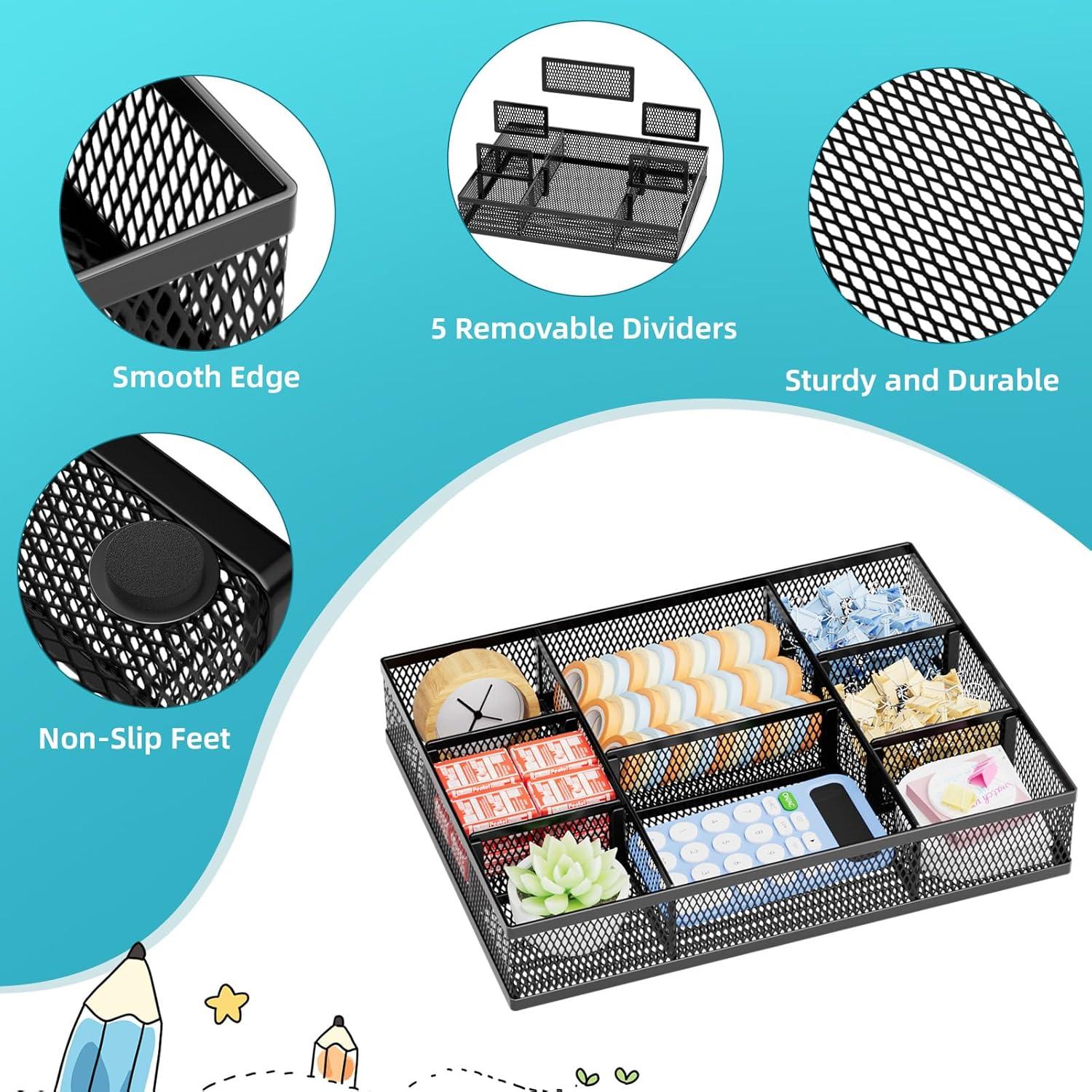 Organizador de Cajón Marbrasse 2 Pack con Divisores Ajustables