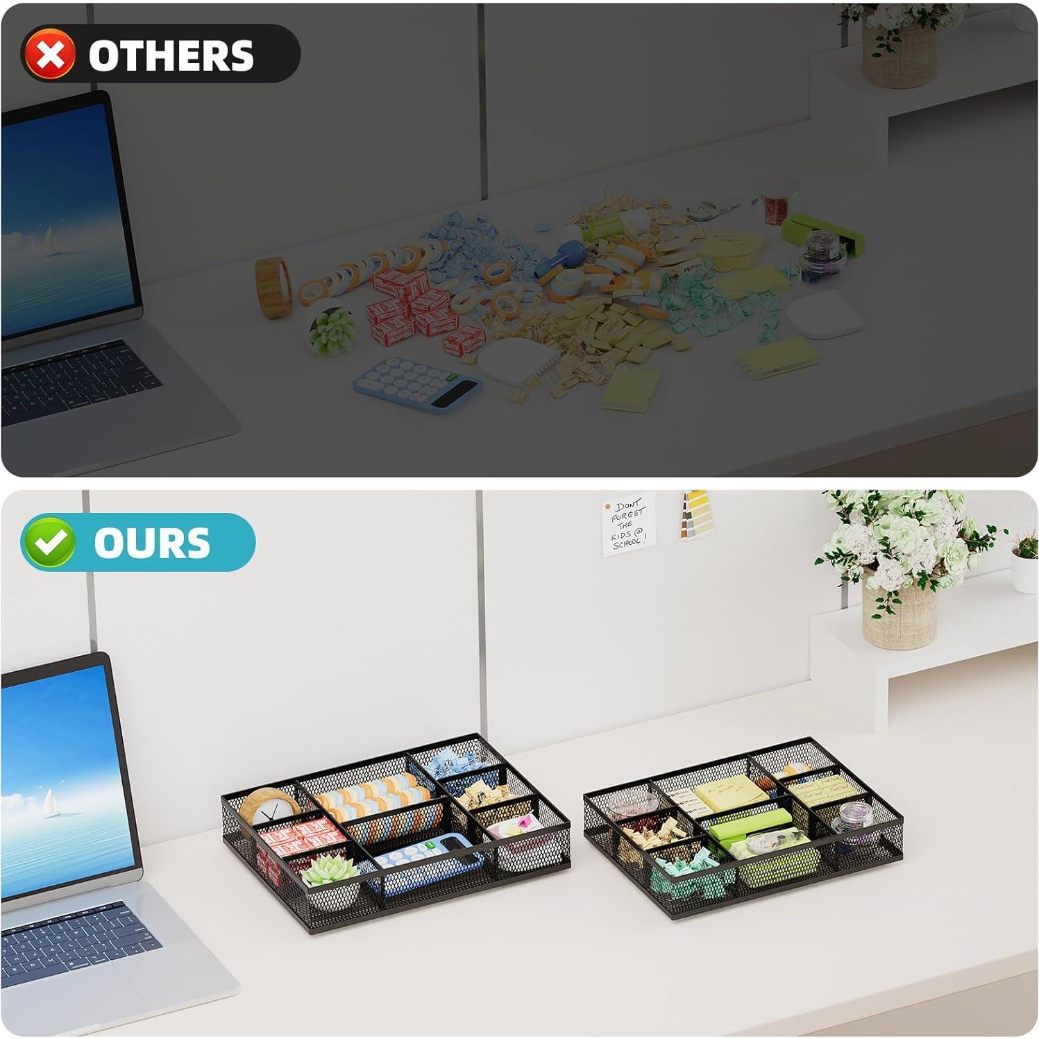 Organizador de Cajón Marbrasse 2 Pack con Divisores Ajustables