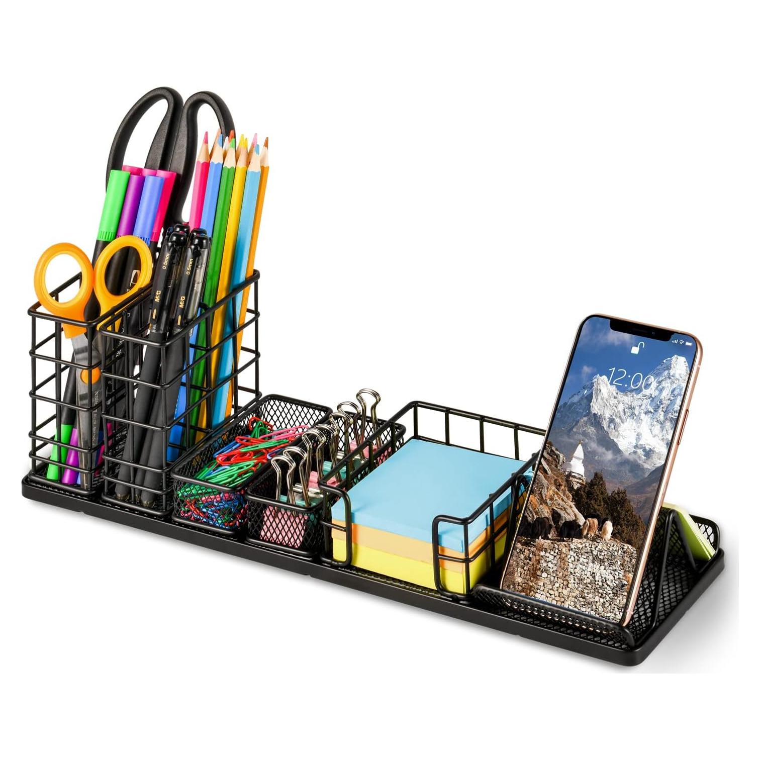 Organizador de Escritorio Topwey 7 en 1 Negro DIY