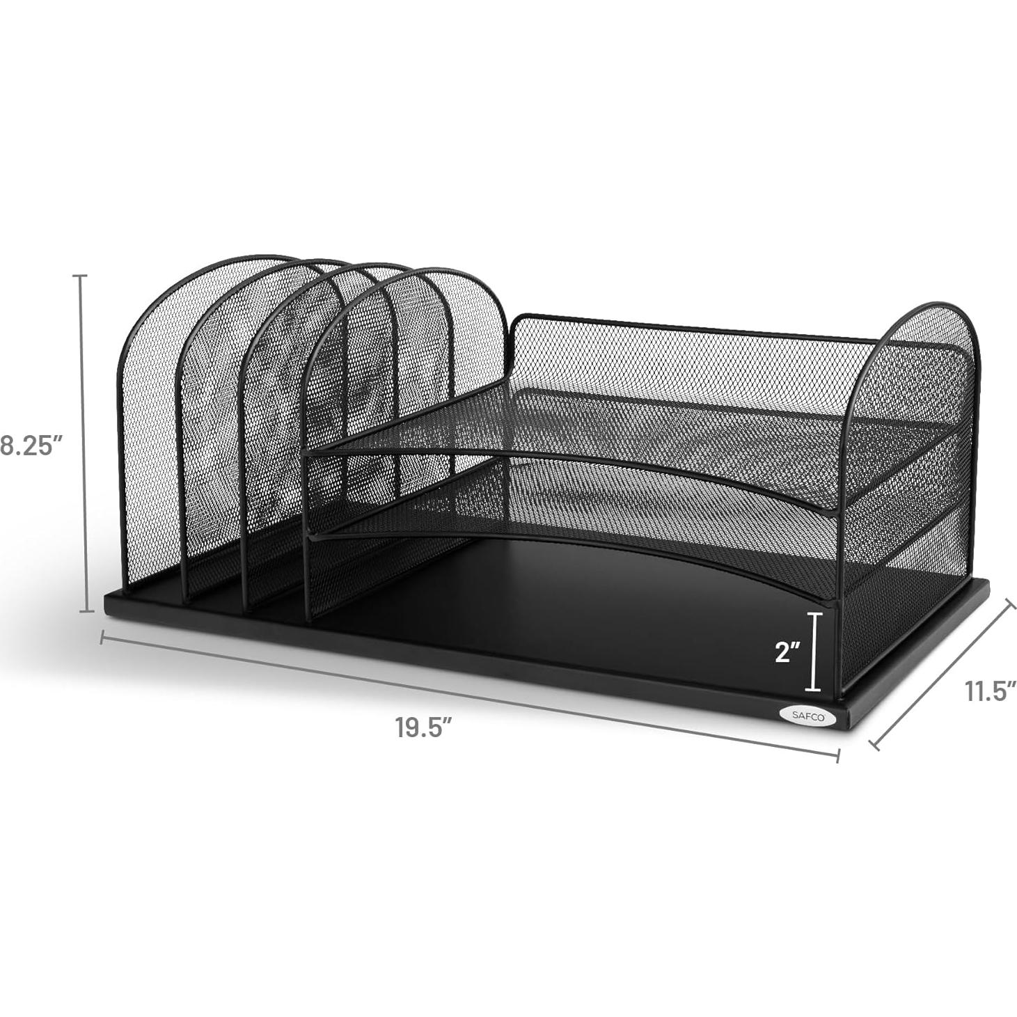Organizador de Escritorio Safco Onyx, 3 Bandejas y 3 Clasificadores