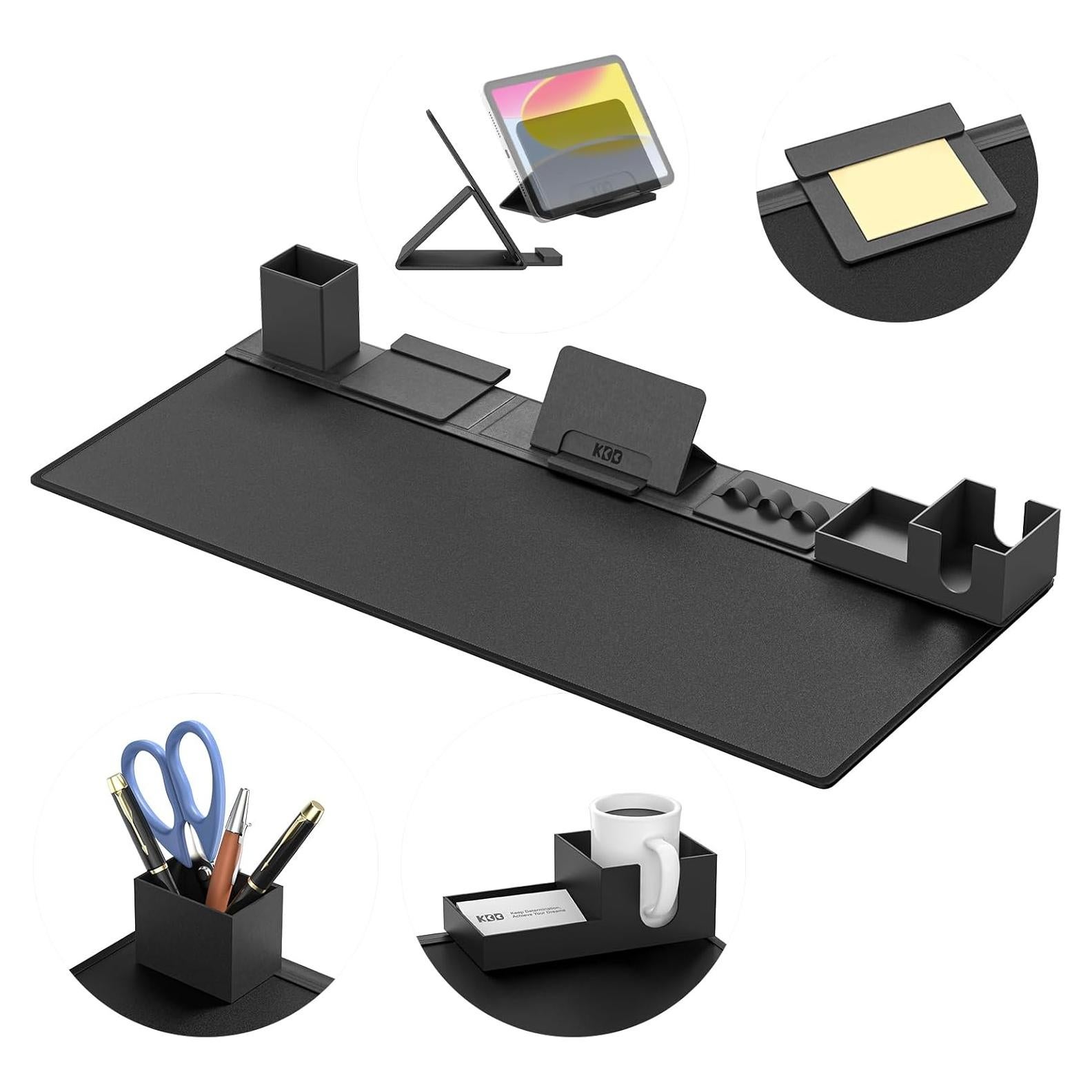Juego de Alfombrilla de Escritorio KDD 6 en 1 Negro con Accesorios