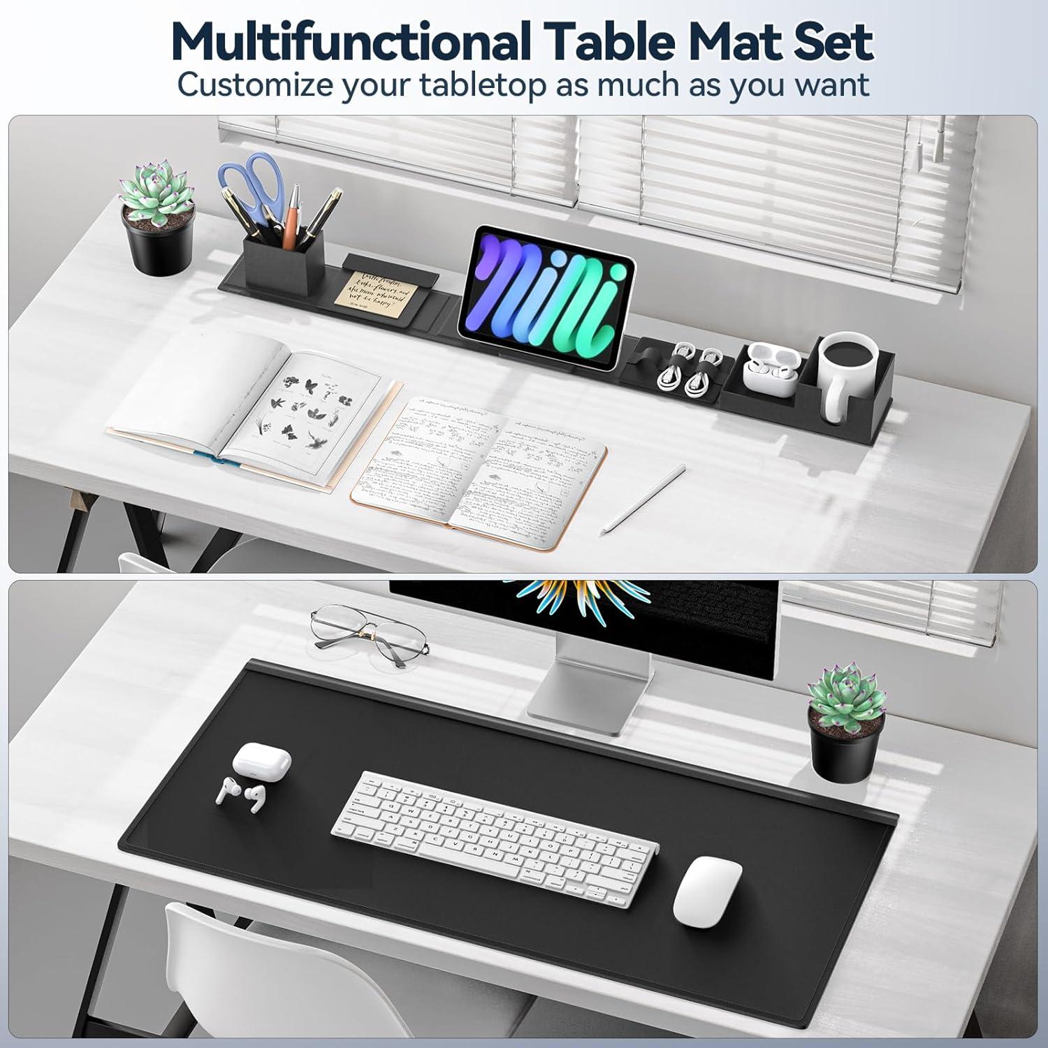 Juego de Alfombrilla de Escritorio KDD 6 en 1 Negro con Accesorios