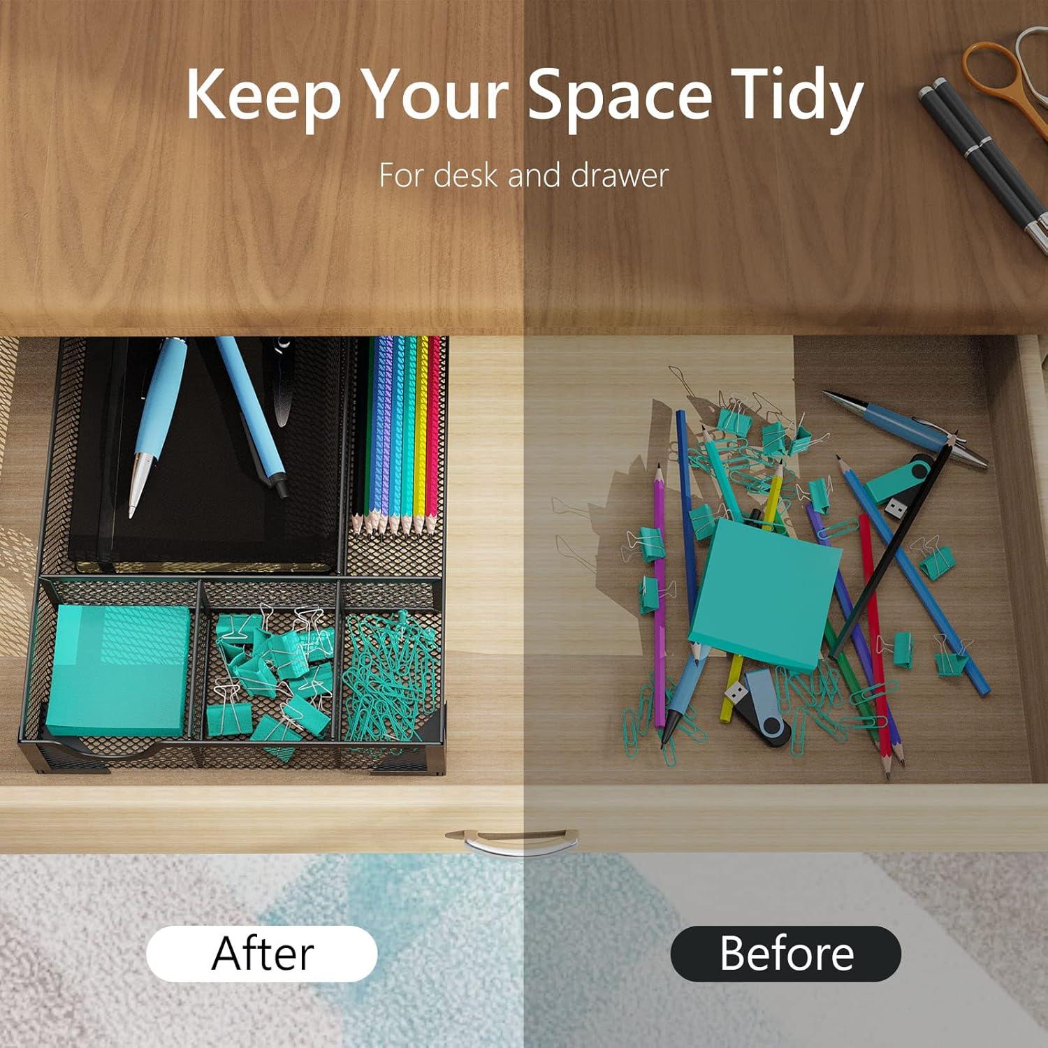 Organizador de Cajón de Escritorio ITAYVAN Negro 31.2x21.3cm