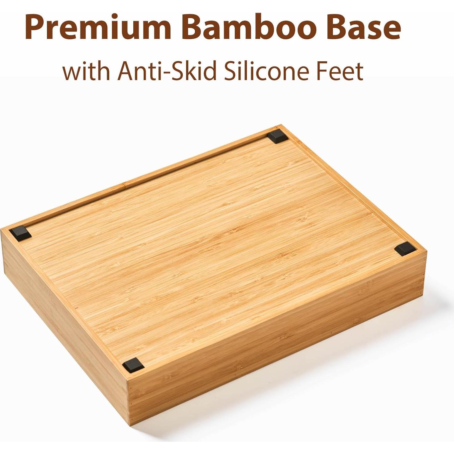 Organizador de Cajón Umilife de Bambú Ajustable 9 Compartimentos