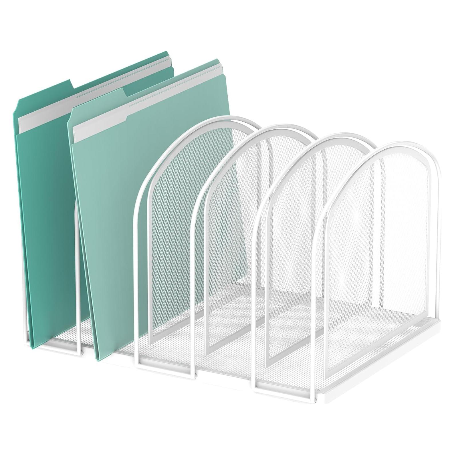Organizador de Archivos Vertical SUPEASY de 5 Secciones Blanco
