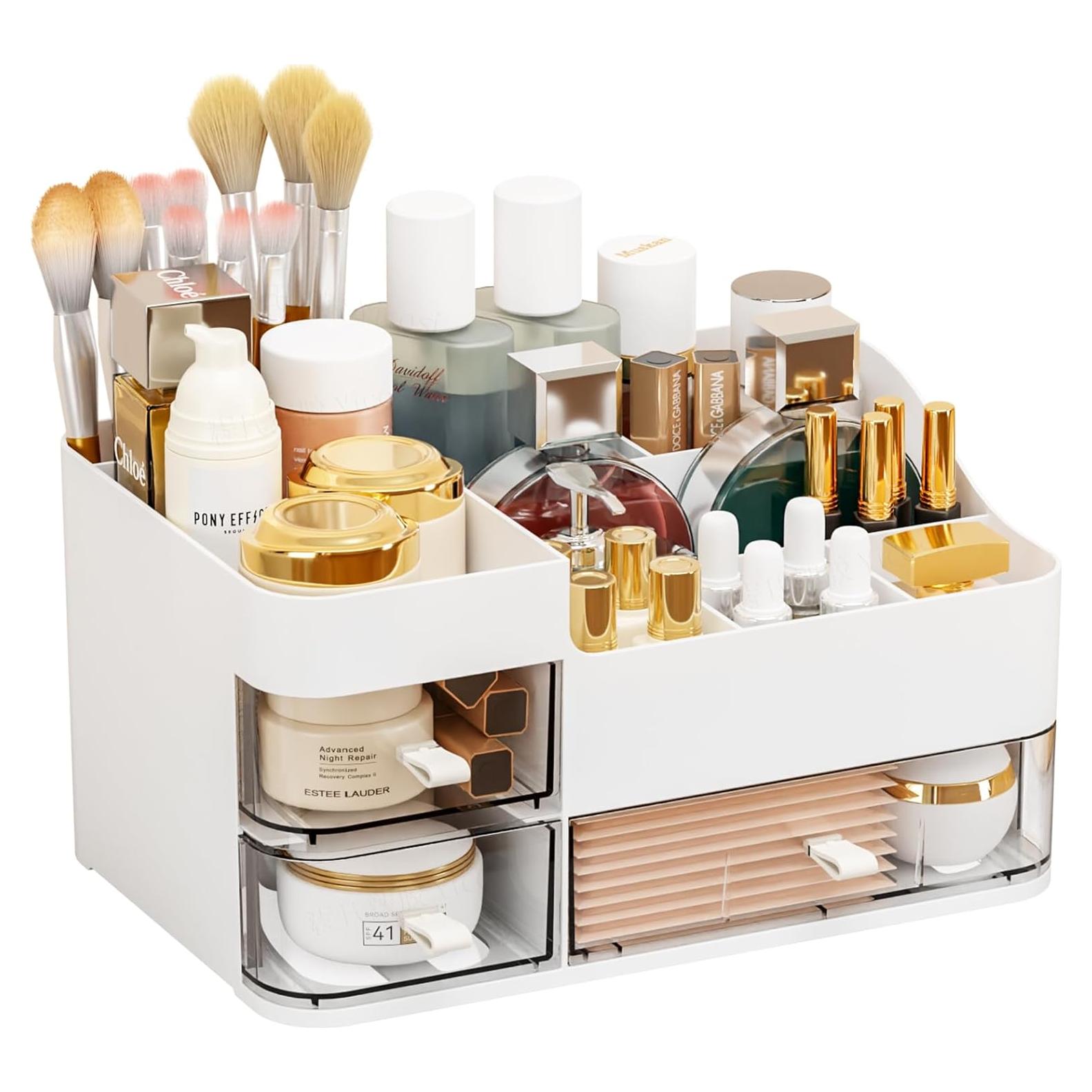 Organizador de Maquillaje SuoXing Blanco con 3 Cajones