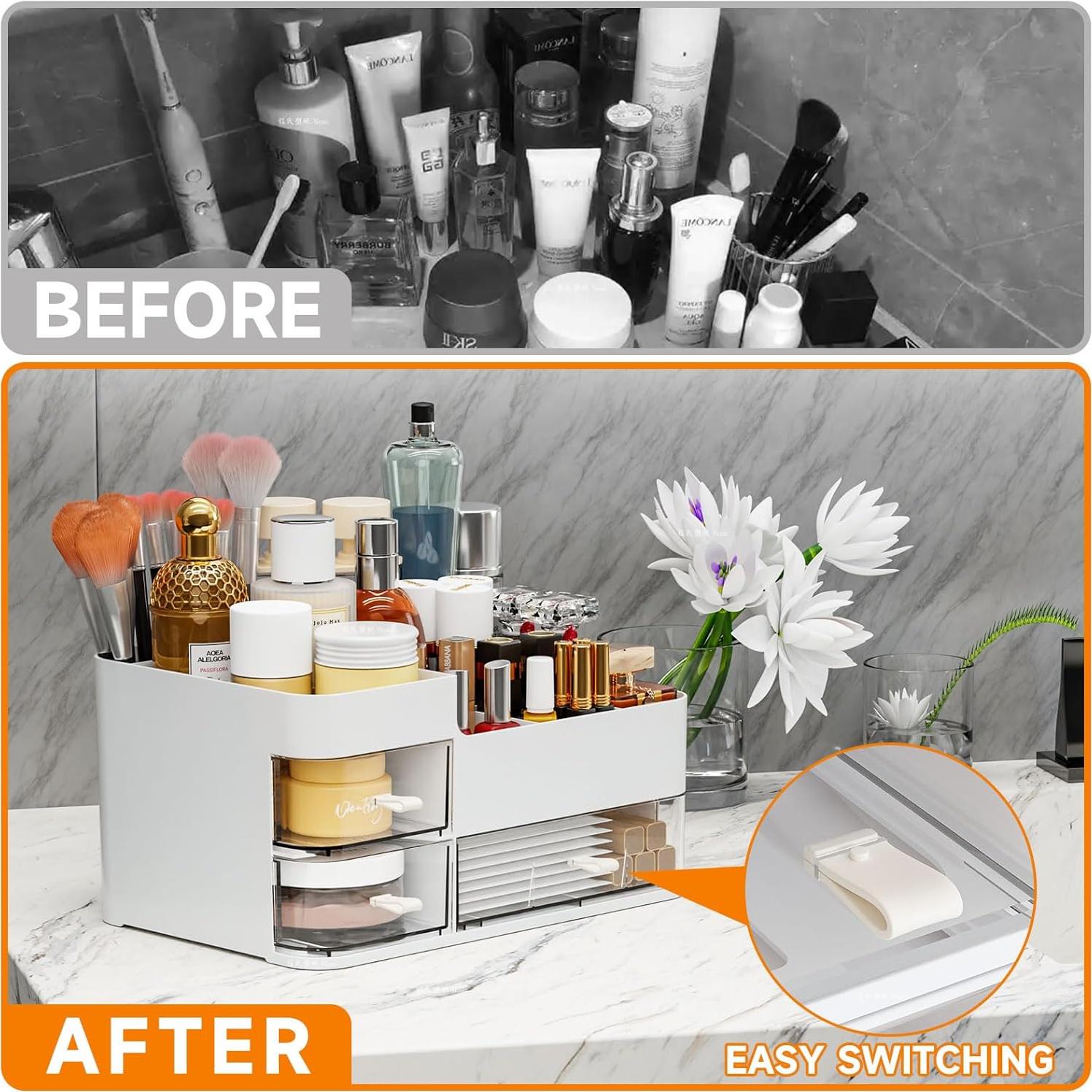 Organizador de Maquillaje SuoXing Blanco con 3 Cajones