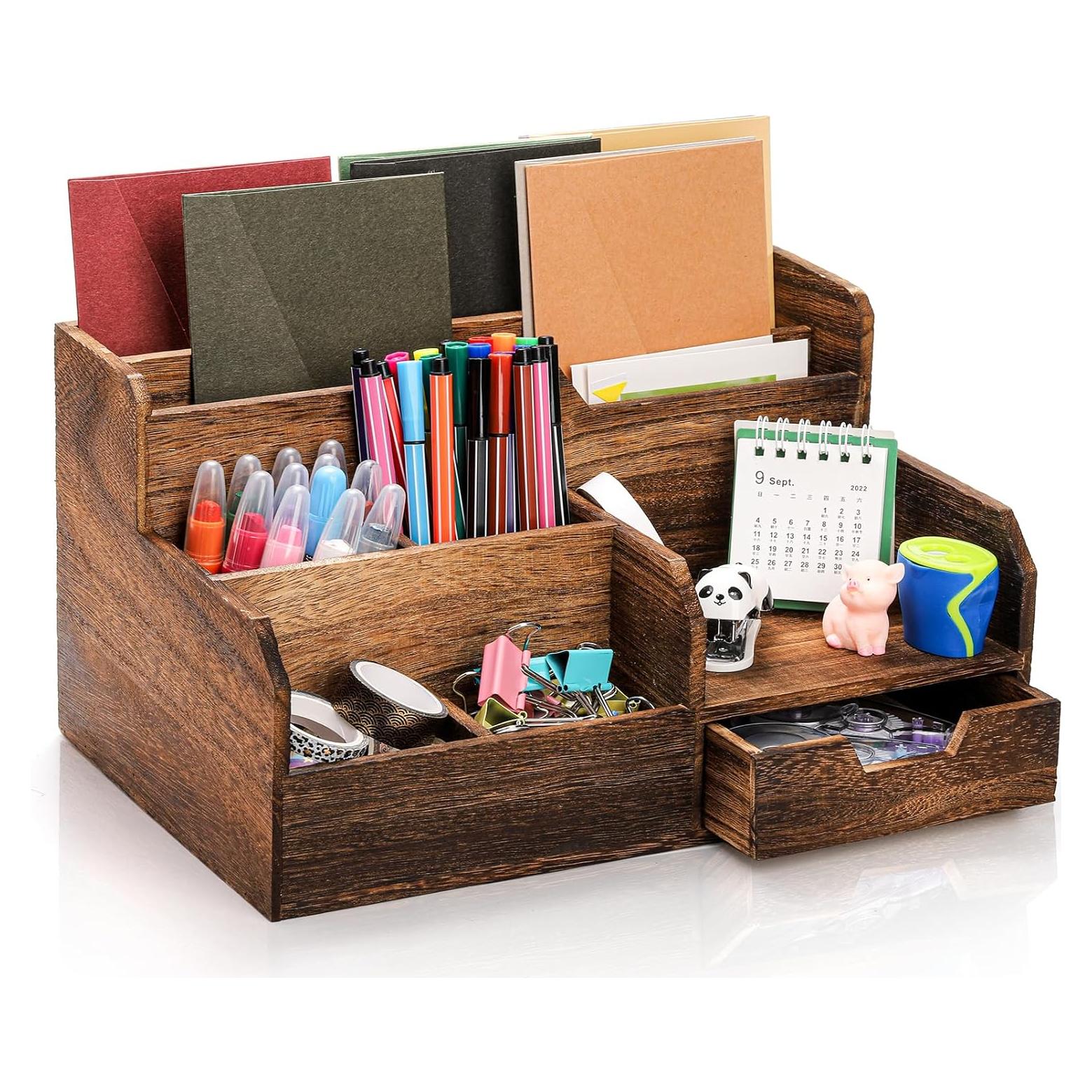 Organizador de Correo de Madera Pumtus 7 Compartimentos 31.75x21.08cm