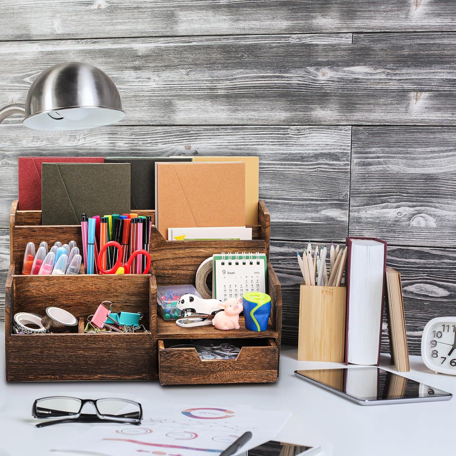 Organizador de Correo de Madera Pumtus 7 Compartimentos 31.75x21.08cm