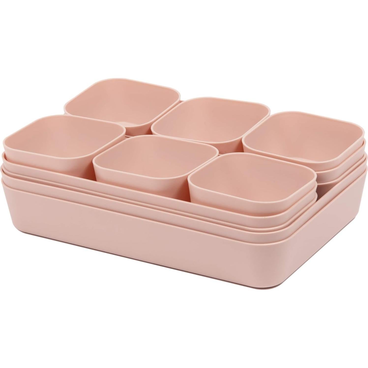 Set de 12 Organizadores de Cajón Rosa Backerysupply 26.7x18.5cm