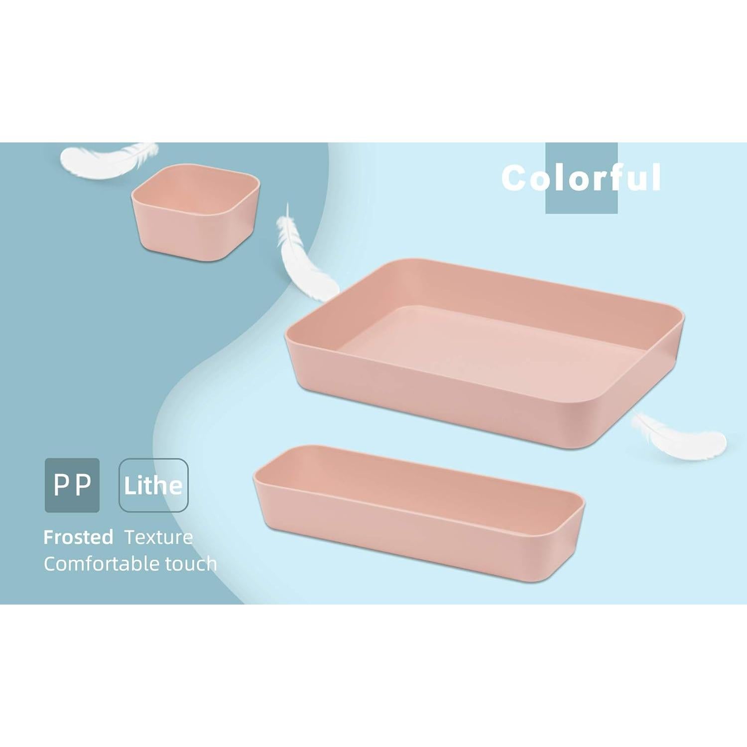 Set de 12 Organizadores de Cajón Rosa Backerysupply 26.7x18.5cm