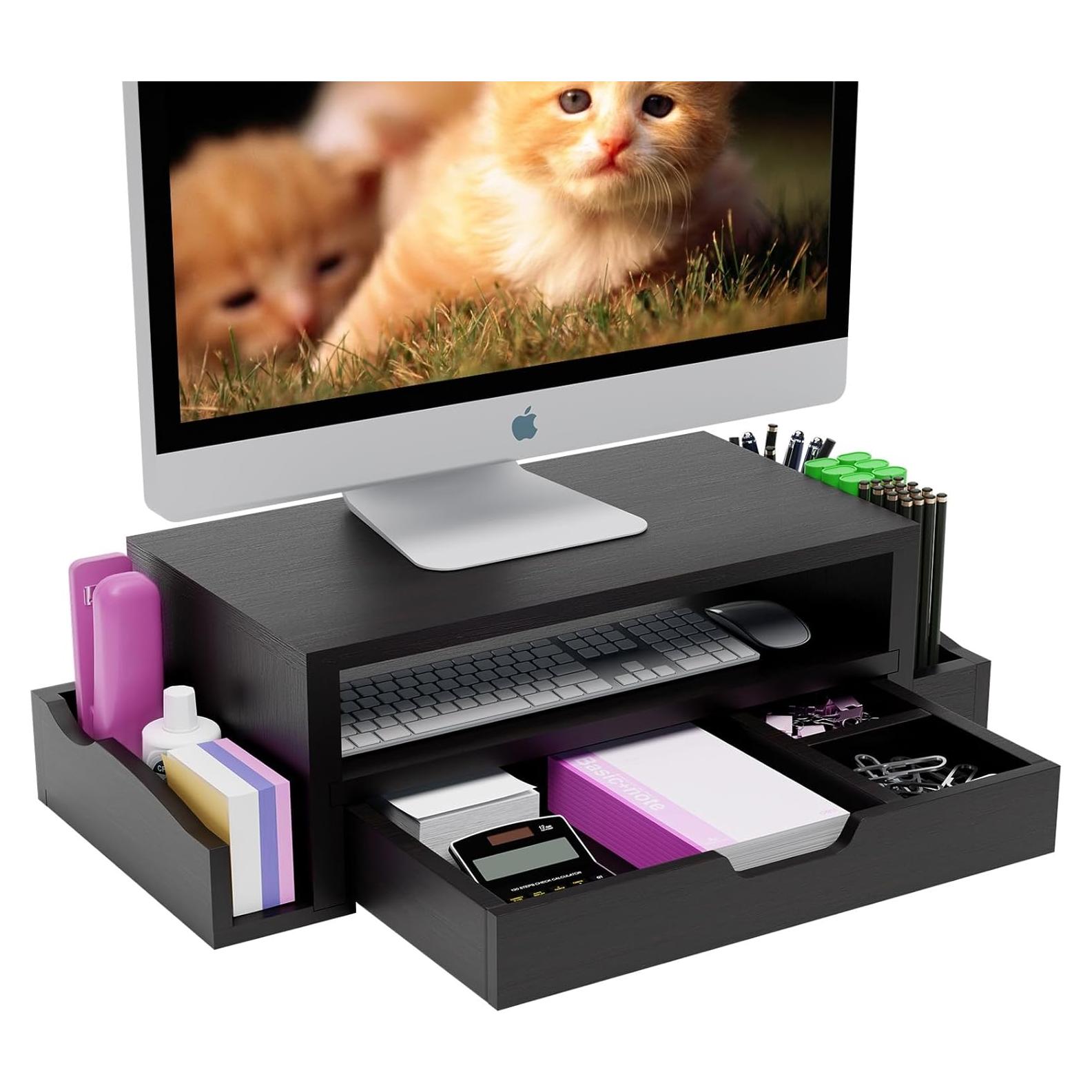 Soporte Elevador de Monitor Simple Trending con Cajón y Organizador