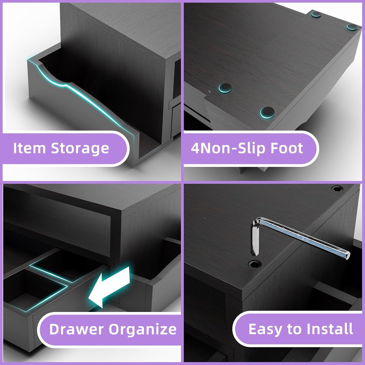 Soporte Elevador de Monitor Simple Trending con Cajón y Organizador