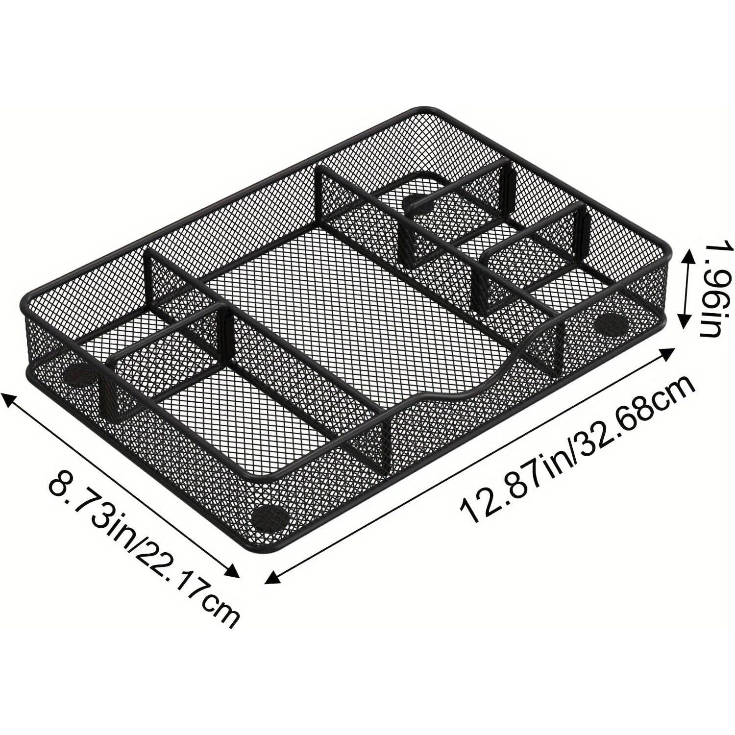 Organizador de Cajón de Escritorio VyGrow Malla Metálica 32.7x22.1x5 cm