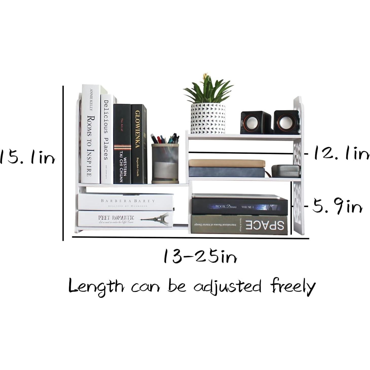 Estantería de Escritorio YGYQZ Blanca 65x17x38 cm Moderna