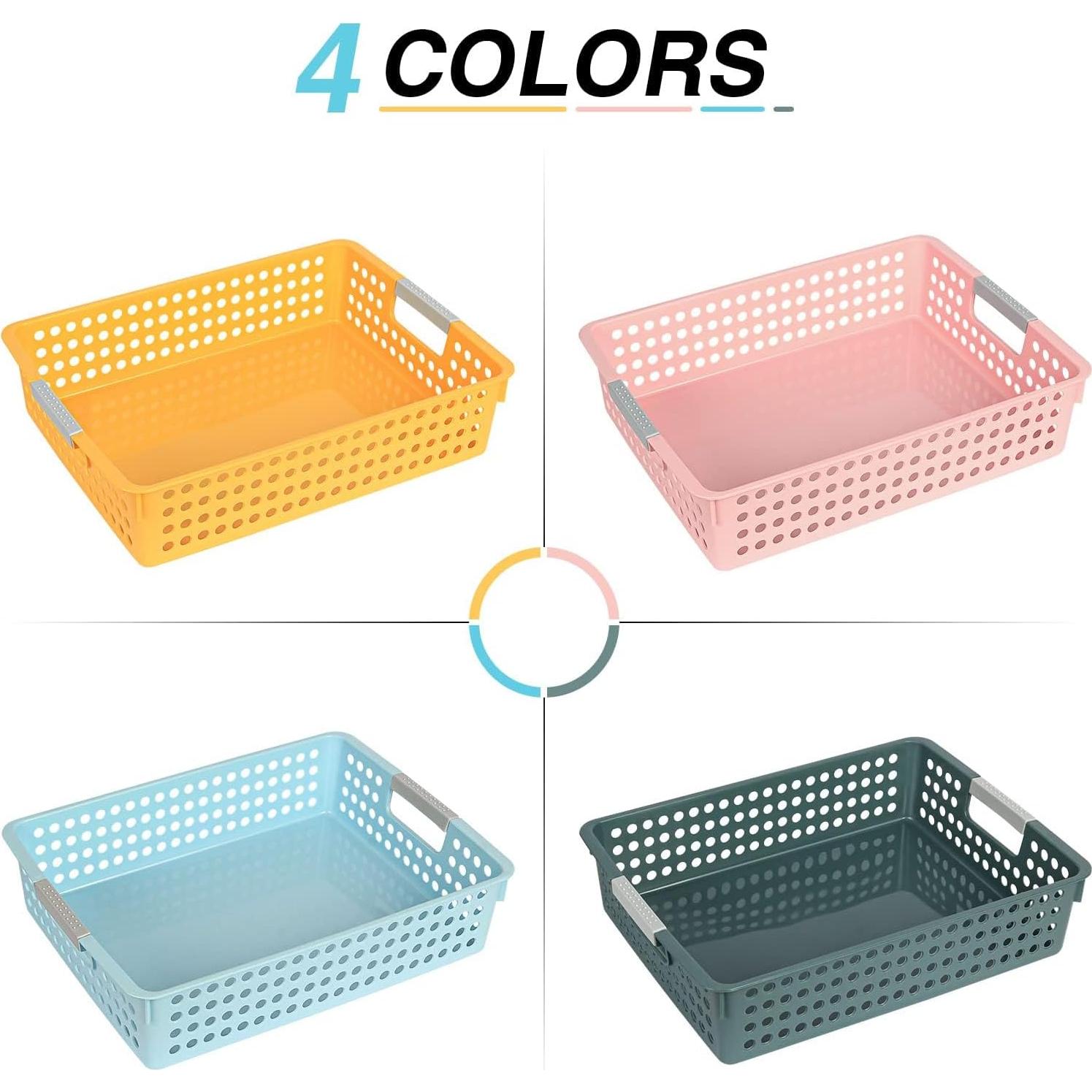 Bandejas de Almacenamiento DLUCKY 4Pcs para Aula y Oficina