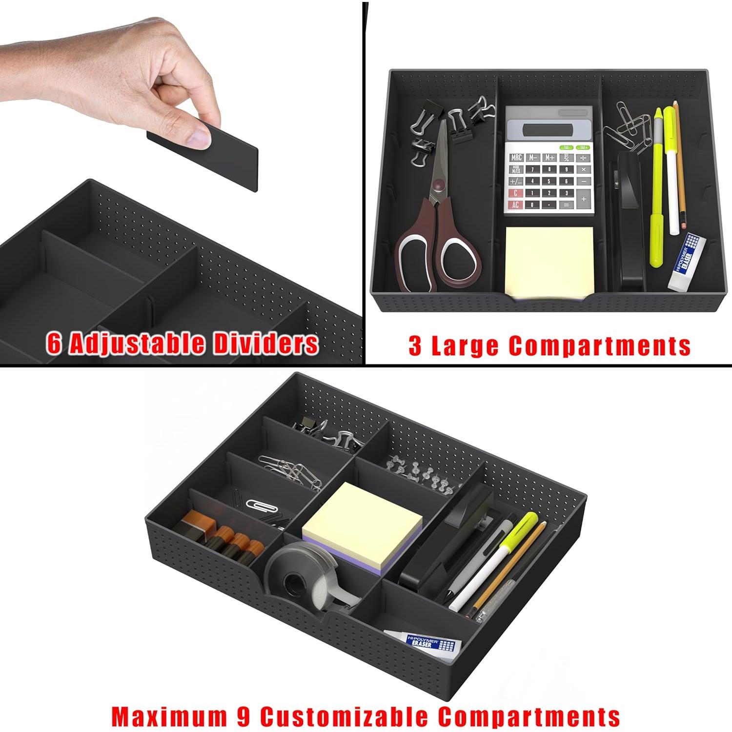 Organizador de Cajones Simple Houseware 9 Compartimentos Negro