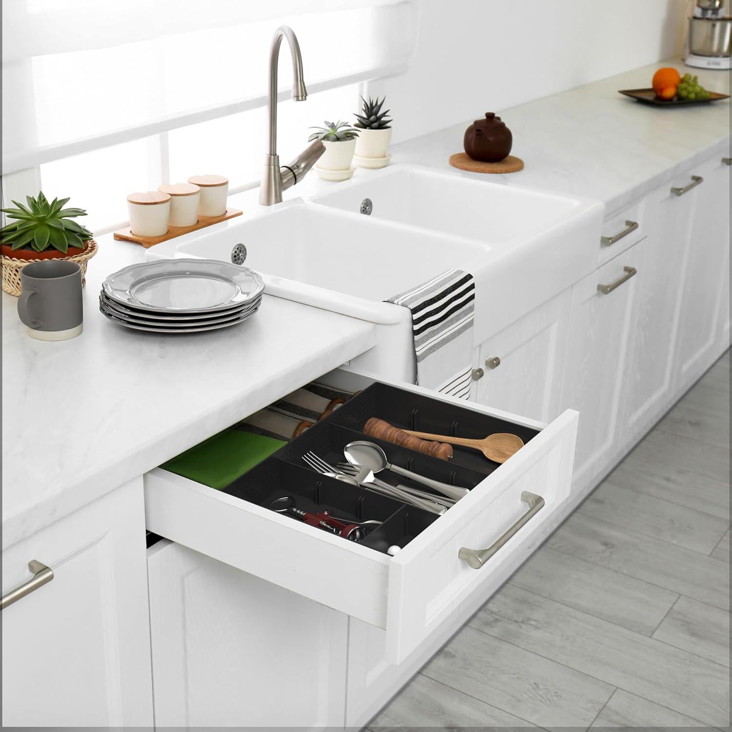 Organizador de Cajones Simple Houseware 9 Compartimentos Negro