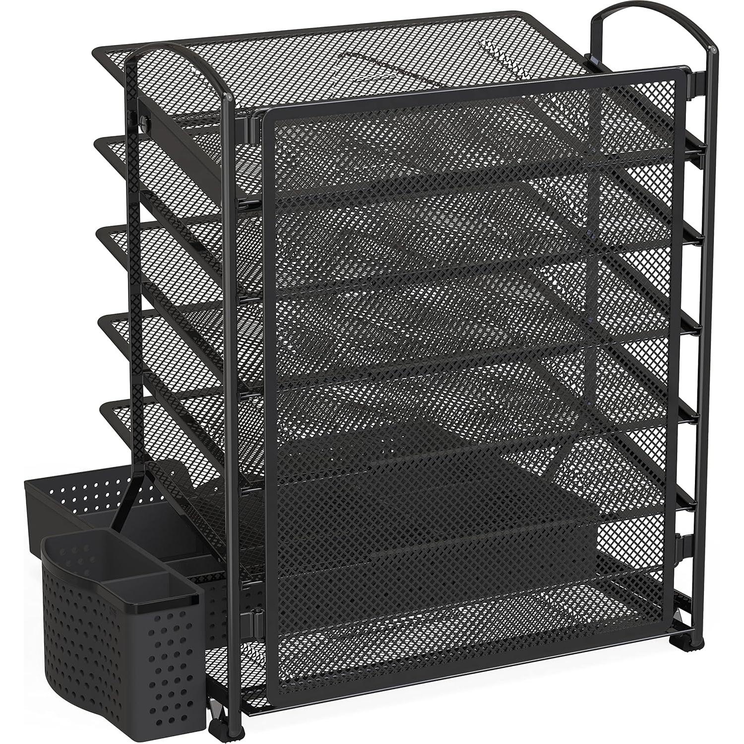 Organizador de Archivos de Escritorio Simple Houseware 6 Niveles Negro