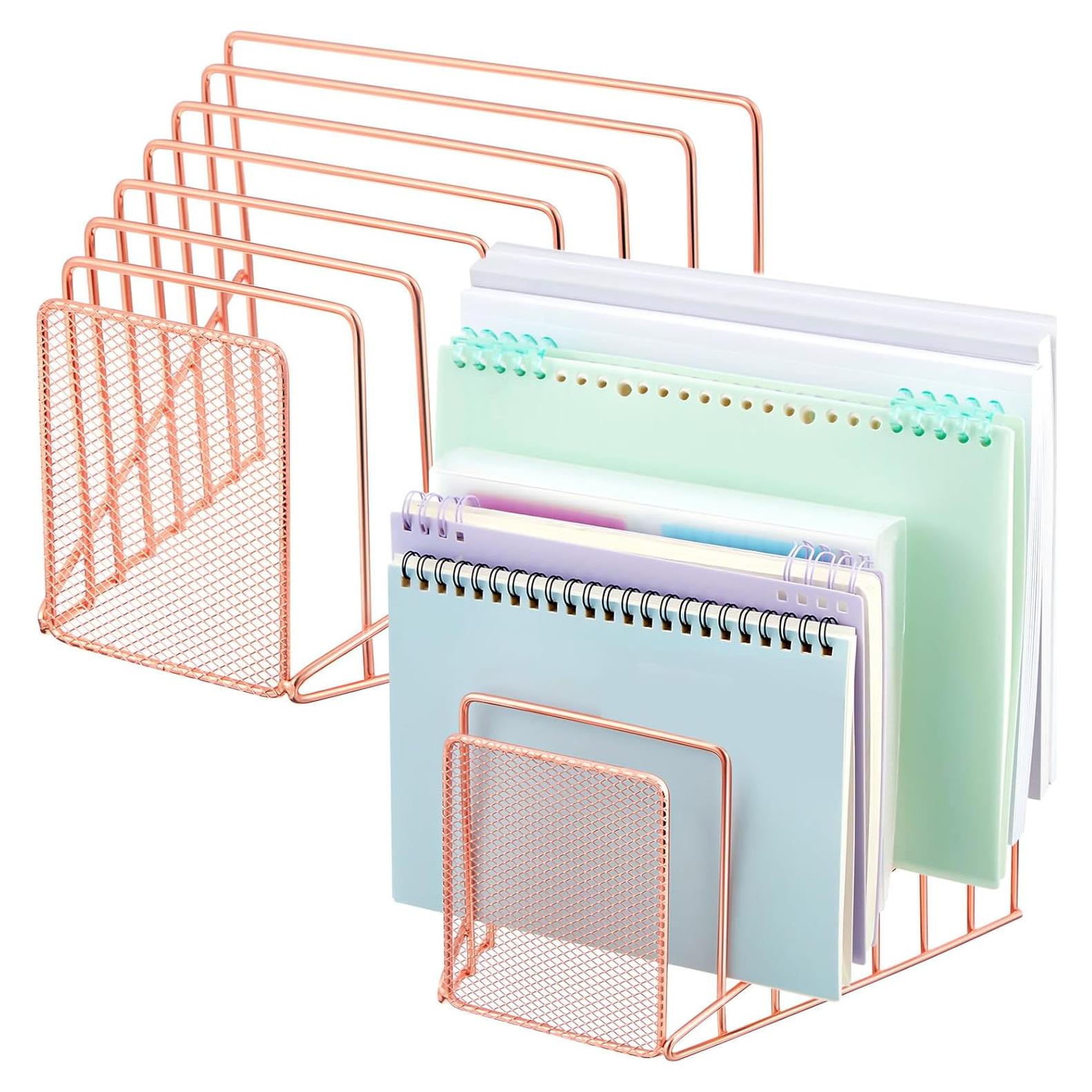 Organizador de Archivos Chivertion 2 Pcs Rosa Dorado 7 Ranuras