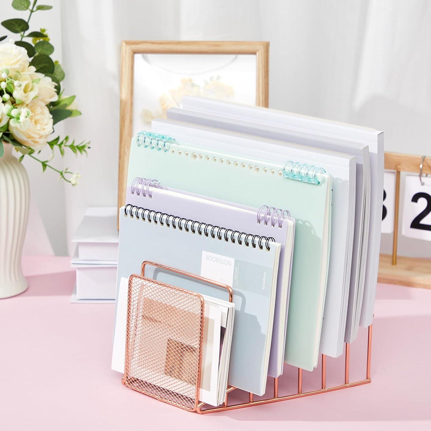 Organizador de Archivos Chivertion 2 Pcs Rosa Dorado 7 Ranuras
