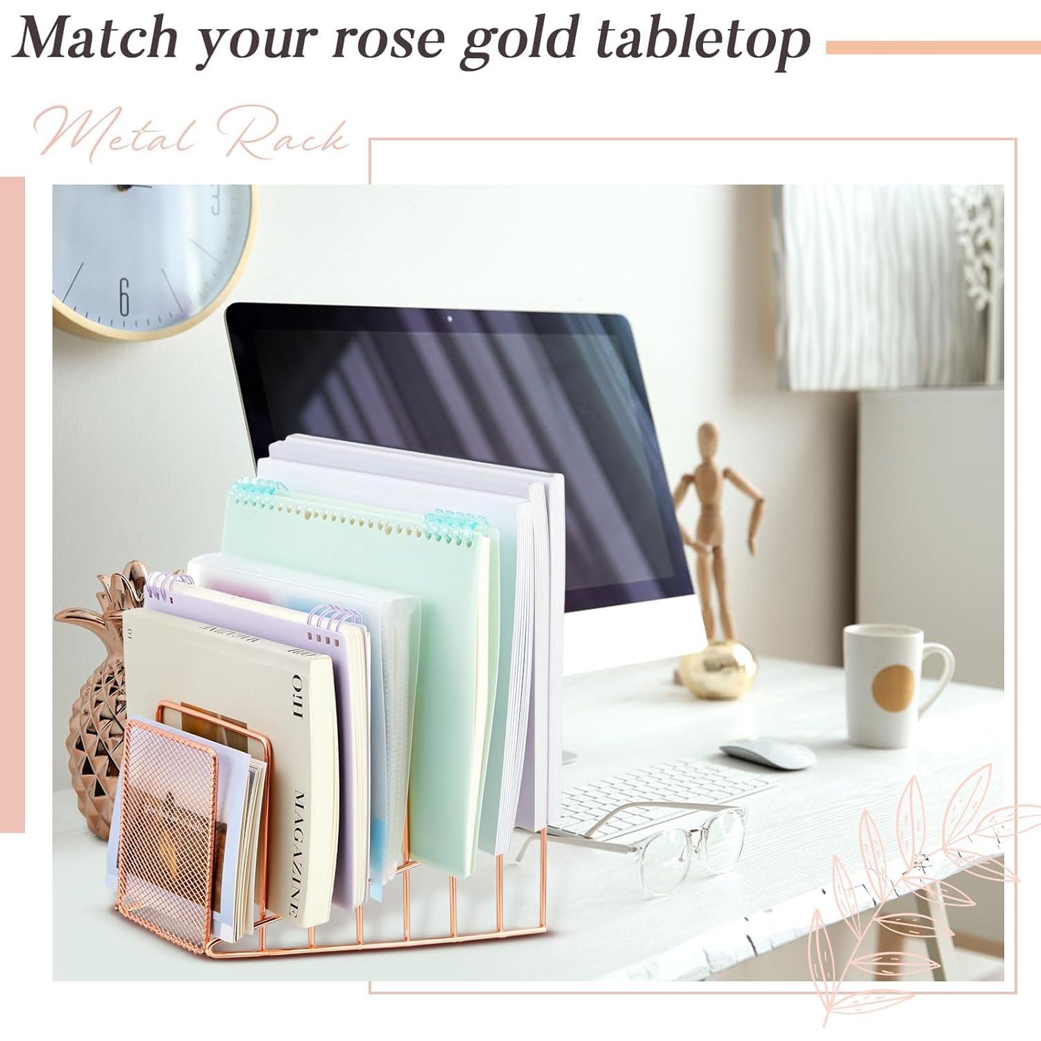 Organizador de Archivos Chivertion 2 Pcs Rosa Dorado 7 Ranuras