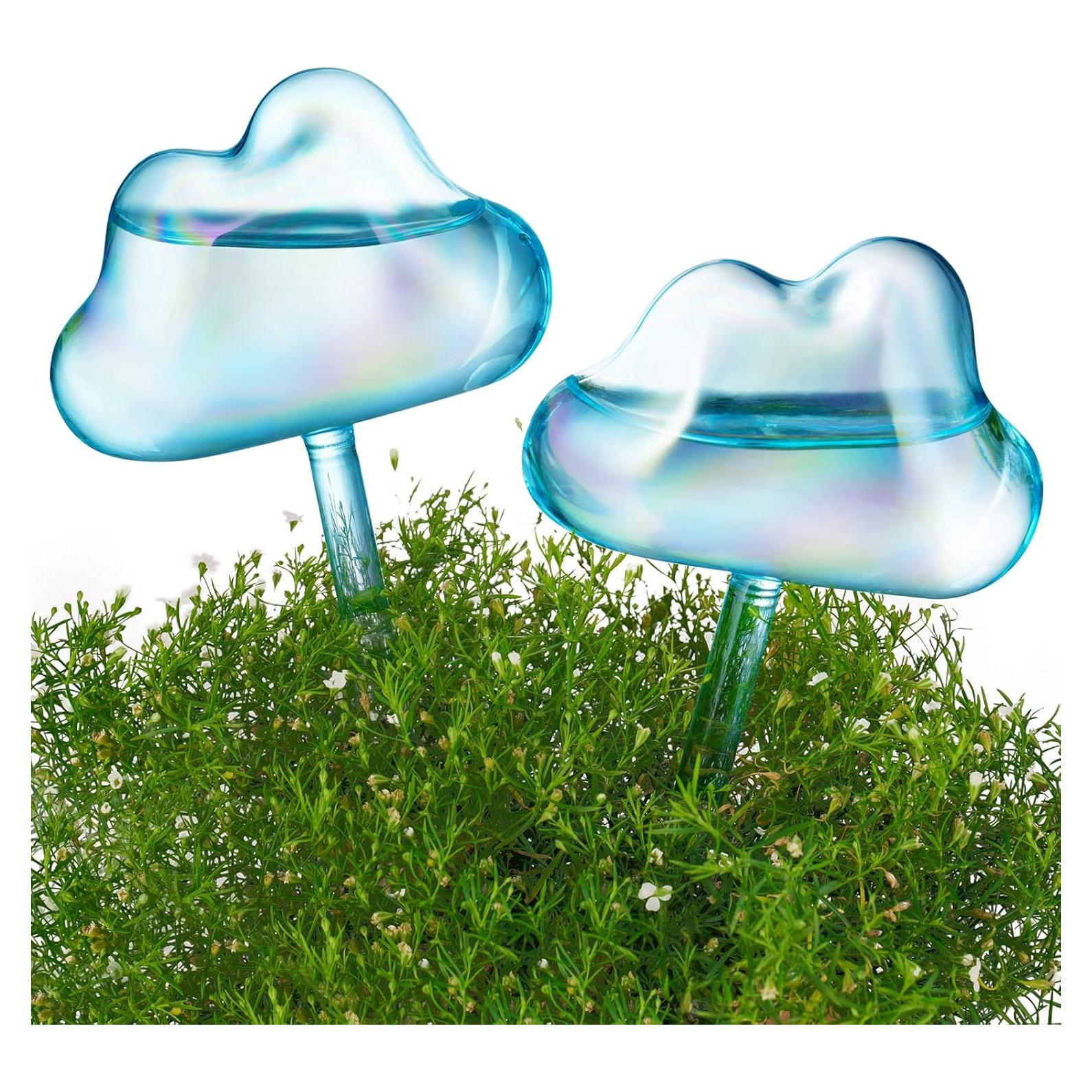 NiHome Bombillas de Riego Automático de Vidrio 2-Pack Nube Azul