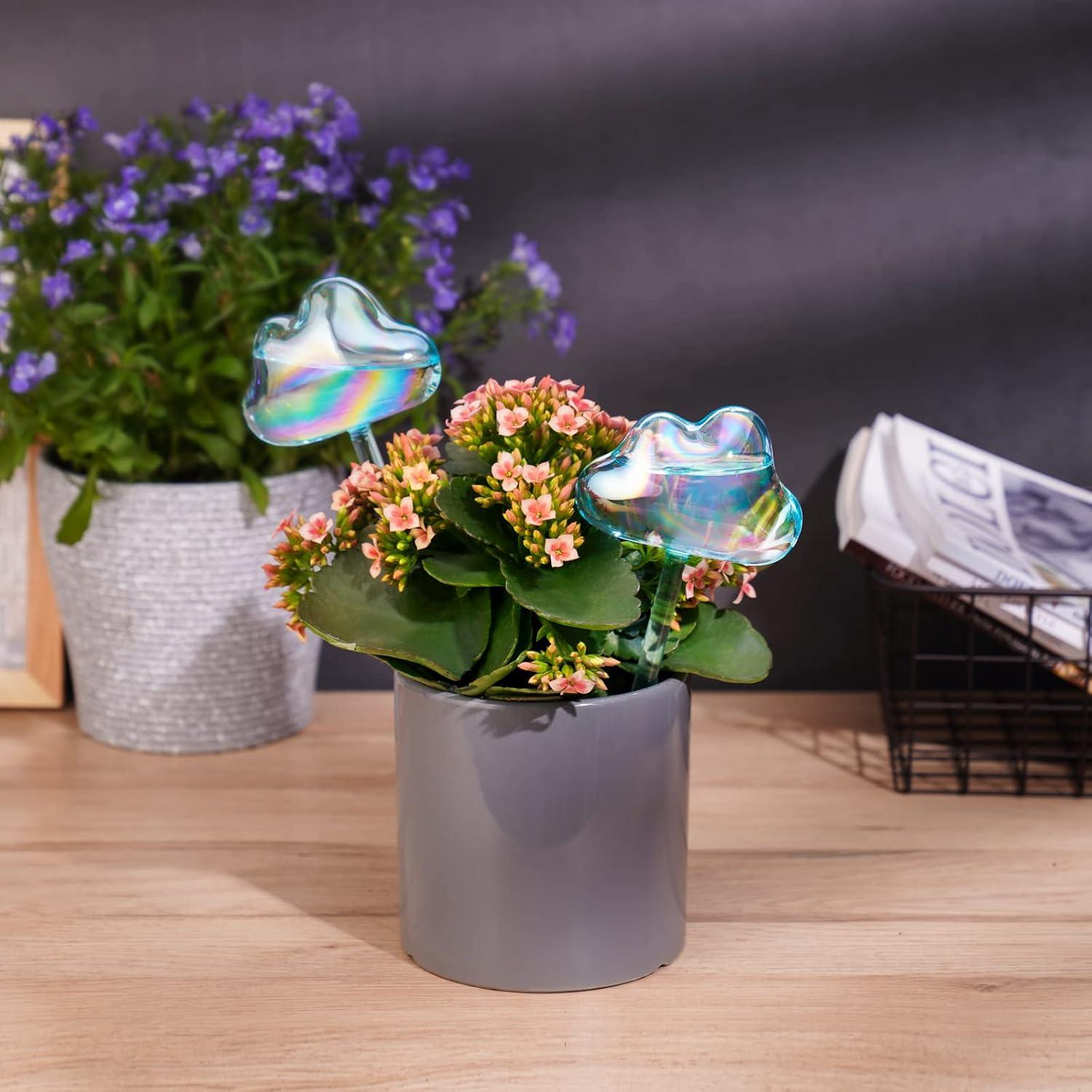 NiHome Bombillas de Riego Automático de Vidrio 2-Pack Nube Azul