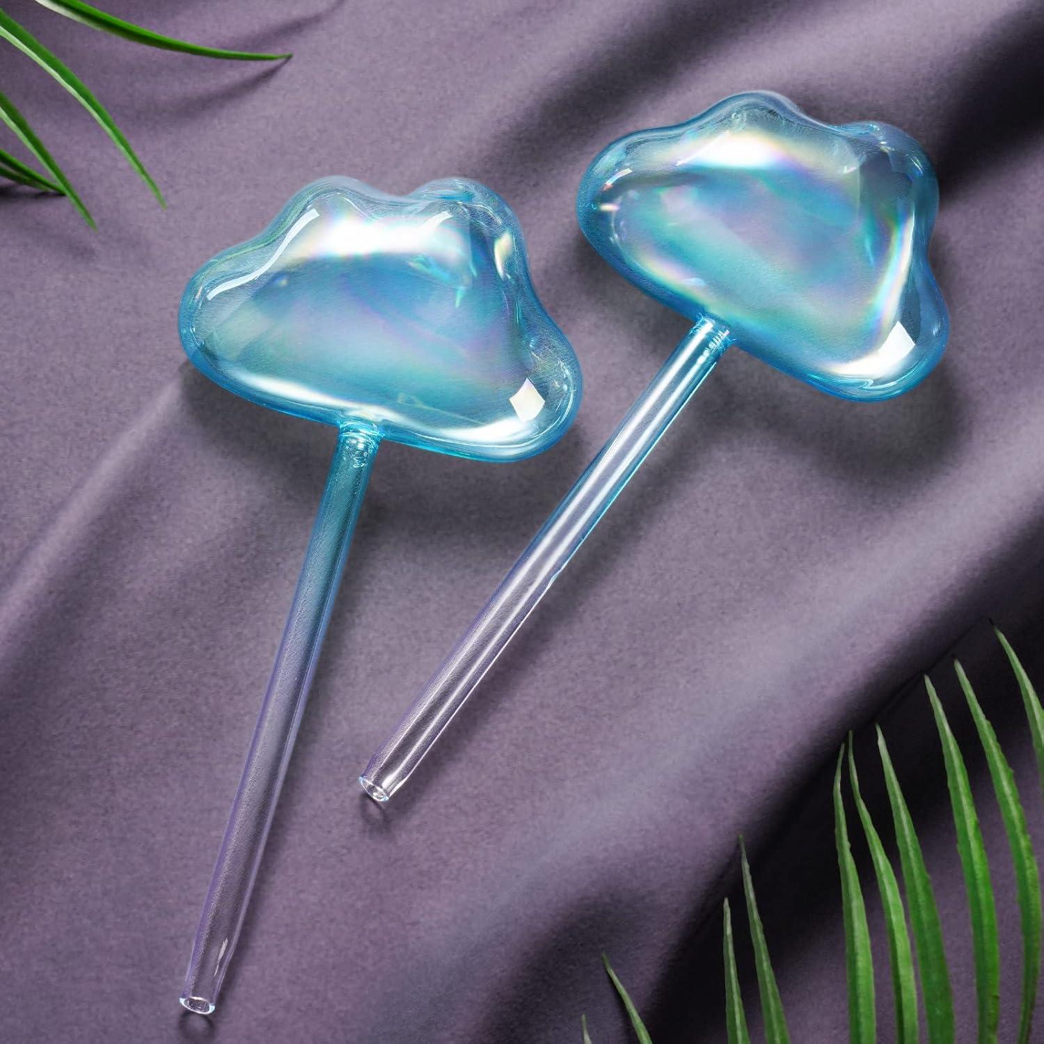 NiHome Bombillas de Riego Automático de Vidrio 2-Pack Nube Azul