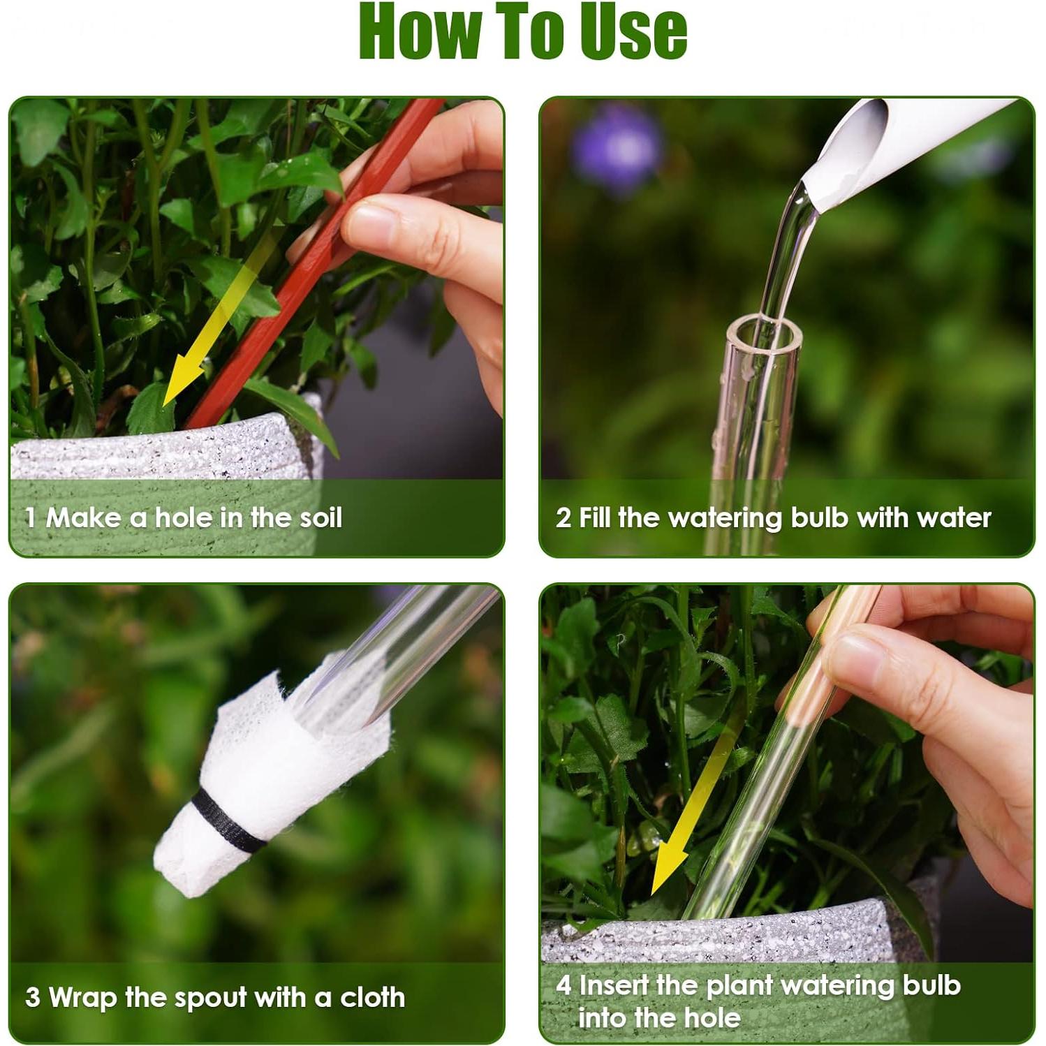 NiHome Bombillas de Riego Automático de Vidrio 2-Pack Nube Azul