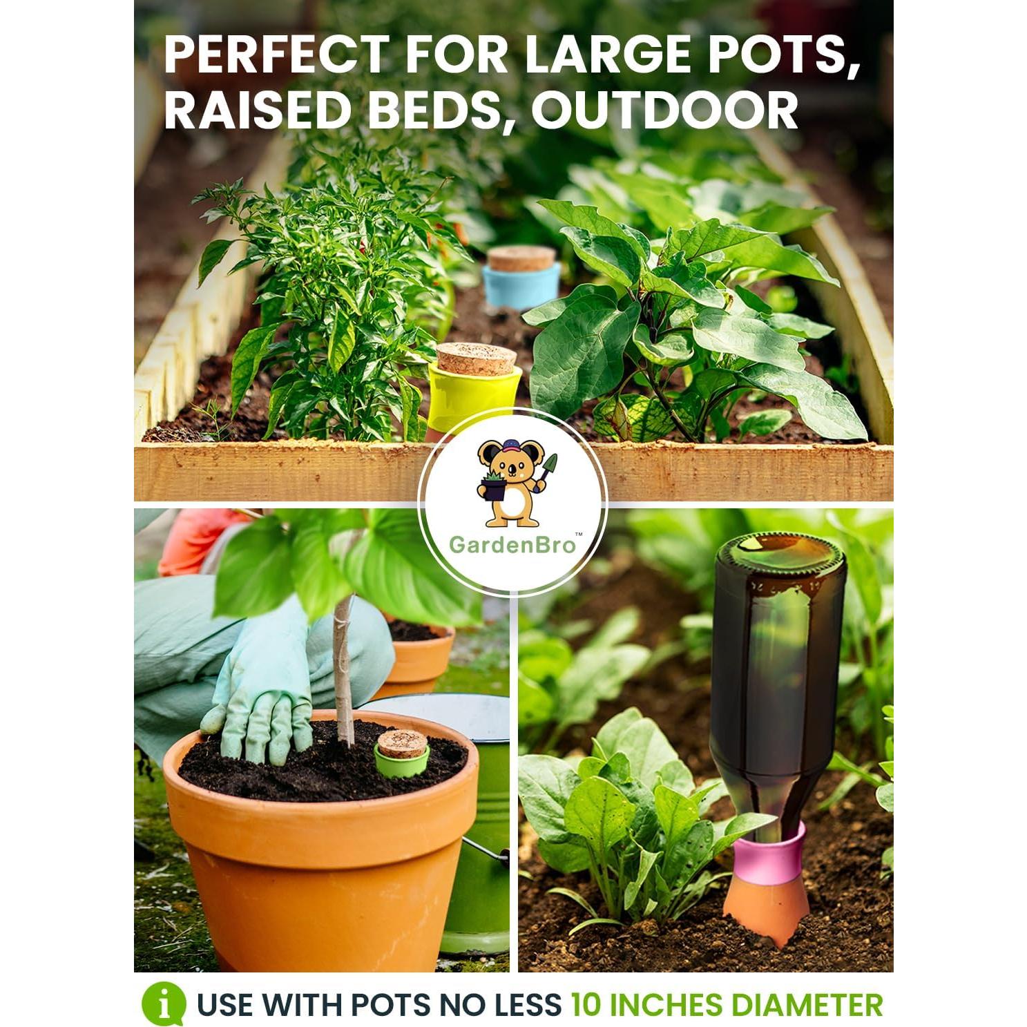 Juego de 4 Ollas de Riego de Terracota GARDENBRO 400 ml