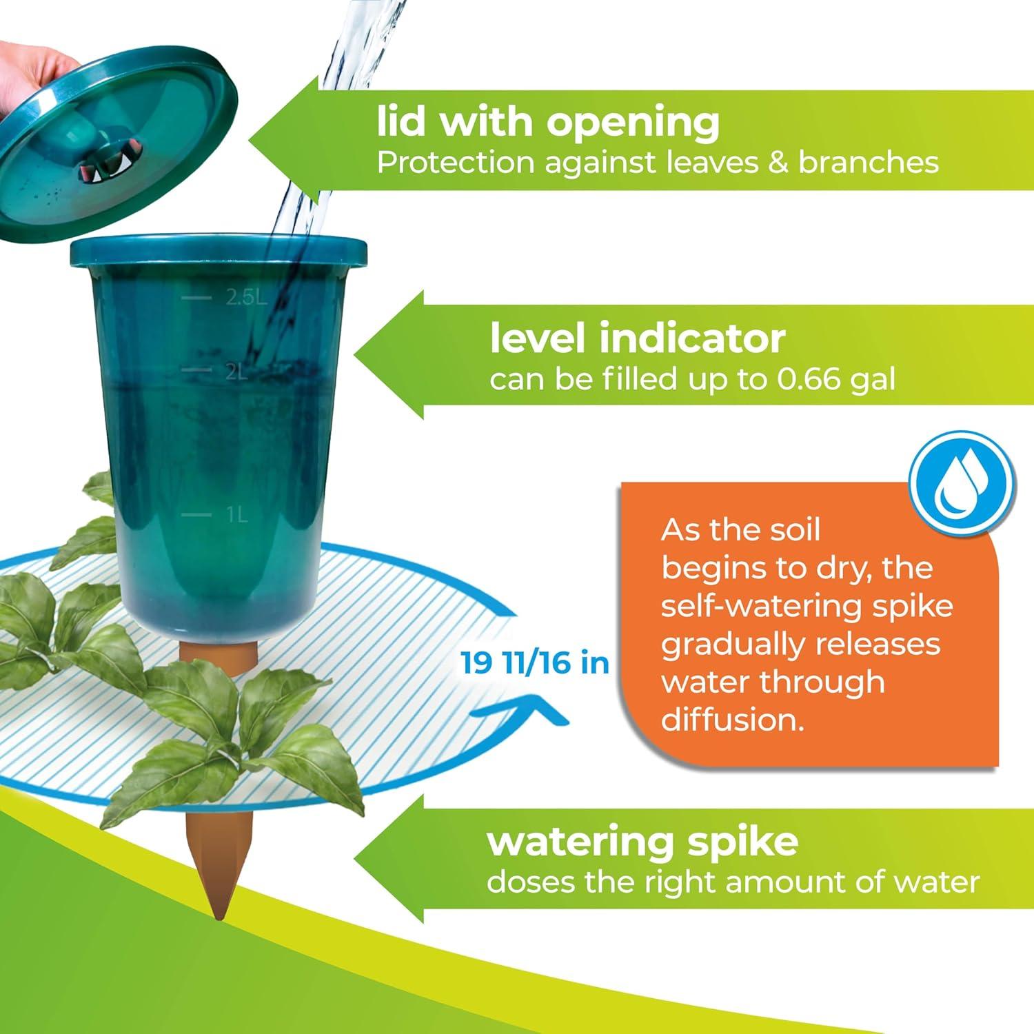 BioGreen Hydro Cup Set de Riego Automático 4 Pcs 2.5L