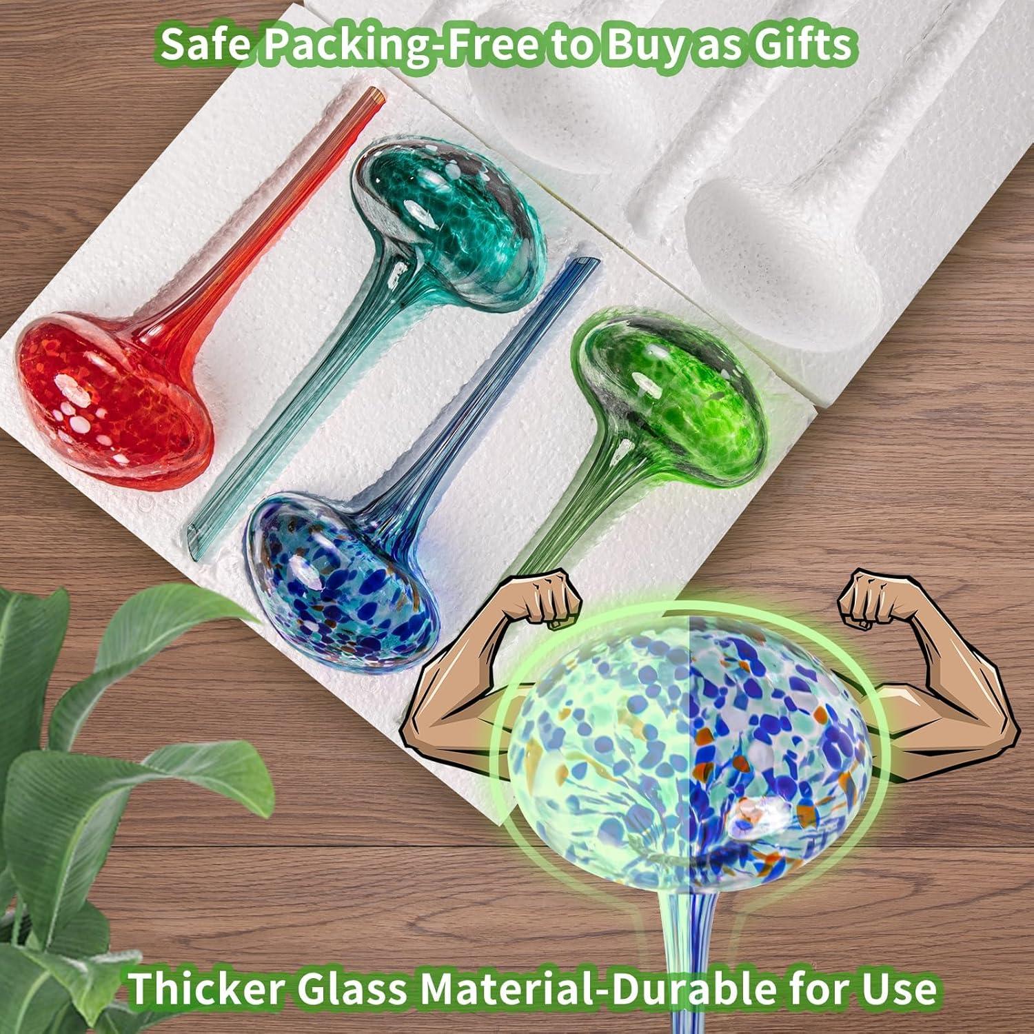 Esferas de Riego Automático Happnear 4Pcs Vidrio 170ml