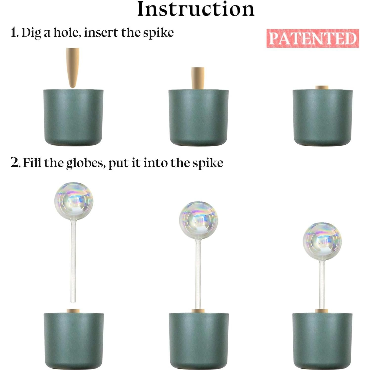 Paquete de 2 Esferas de Riego Iridiscente Crafts Stone