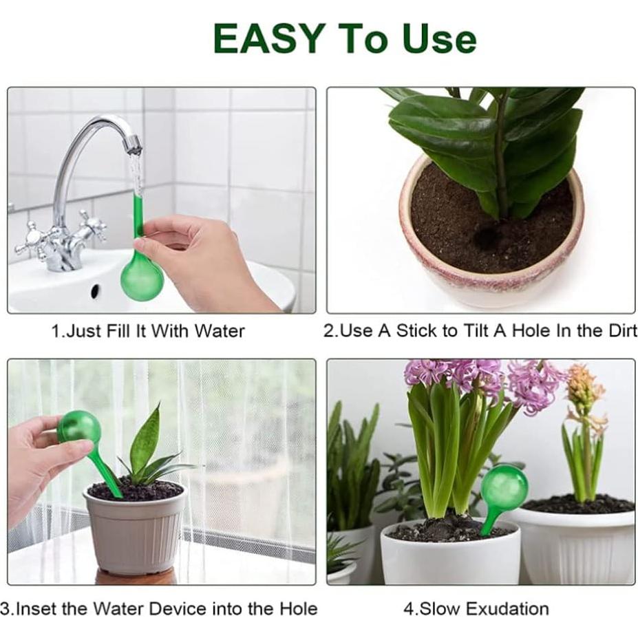 Globo de Riego Automático Yahpetes 10 Piezas 89ml PVC