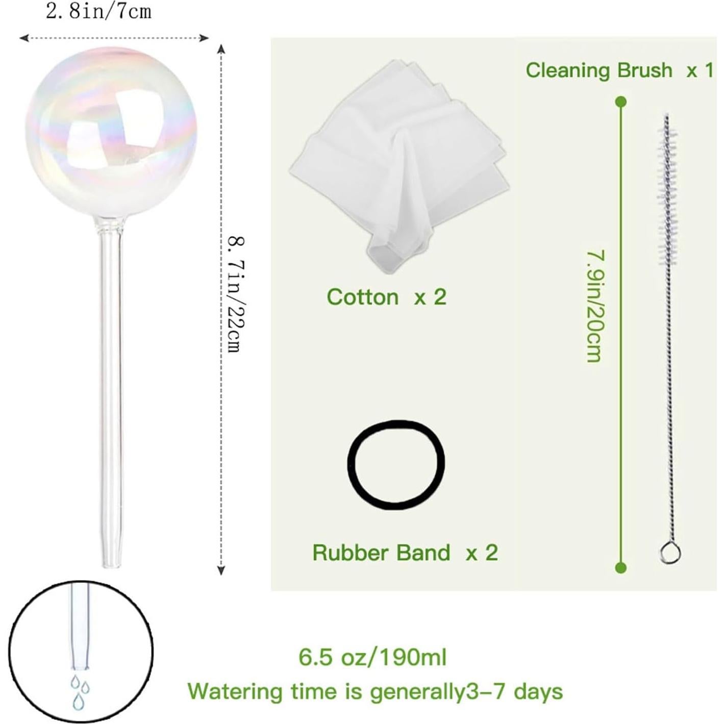 Esferas de Riego de Vidrio Vividaire 2-Pack 192 ml Automáticas