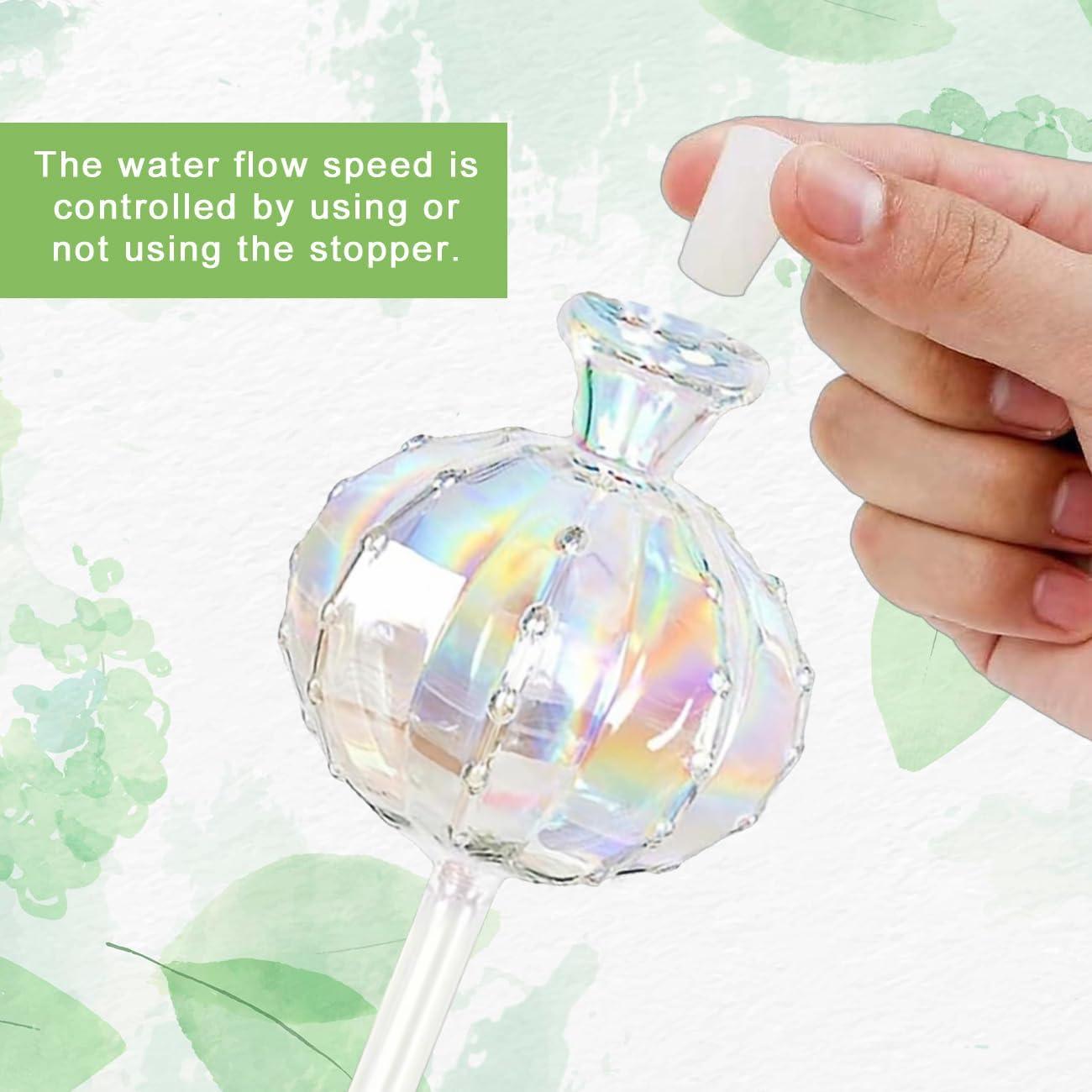 Esferas de Riego para Plantas HONGLINSONG 4 PCS Vidrio 140 ML