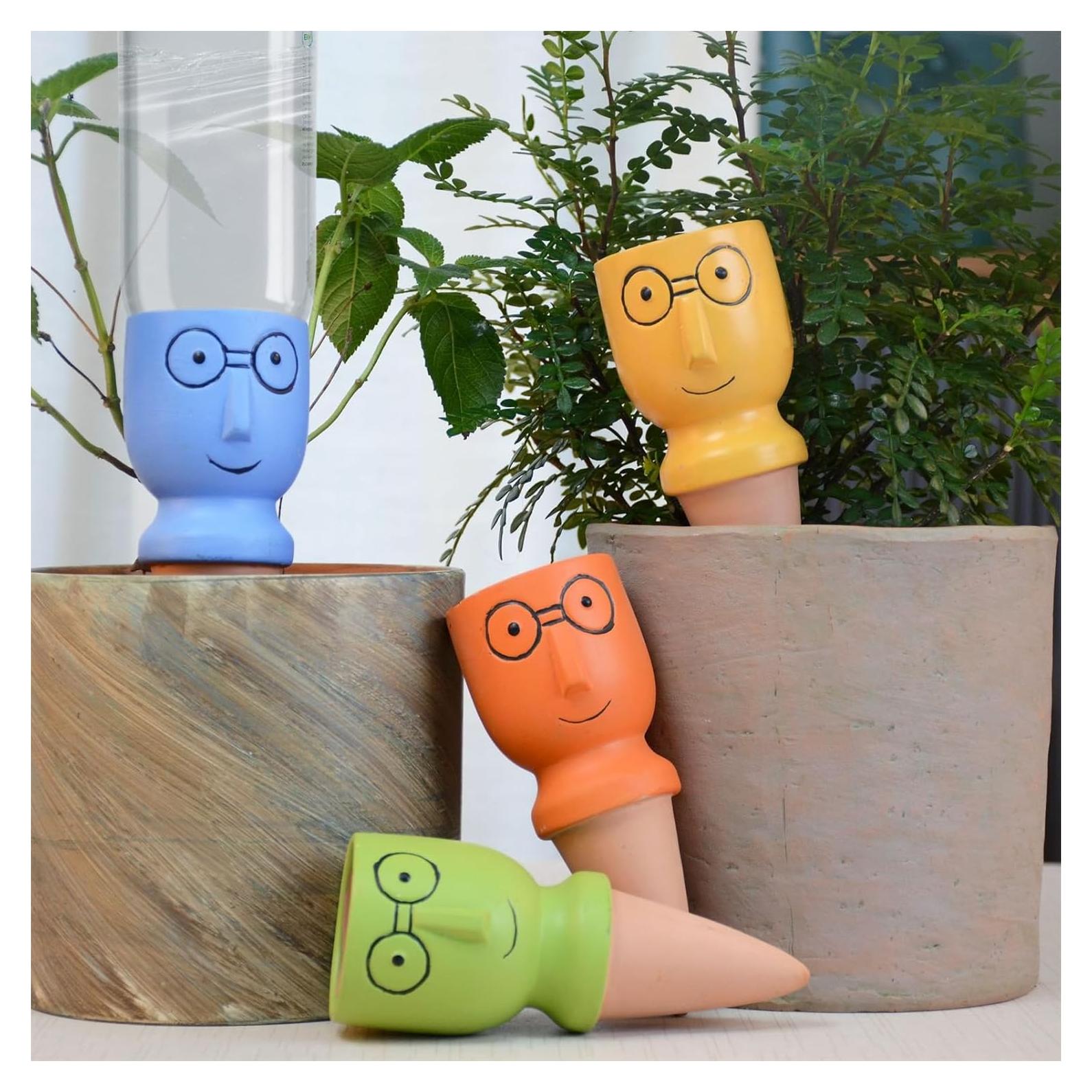 4 Dispositivos de Riego Automático de Terracota TCULIHWY 10 cm