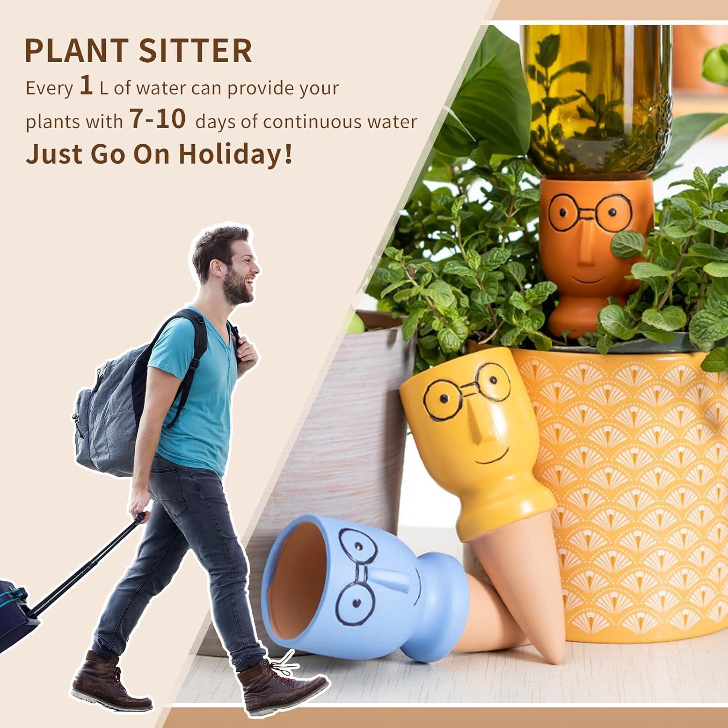 4 Dispositivos de Riego Automático de Terracota TCULIHWY 10 cm