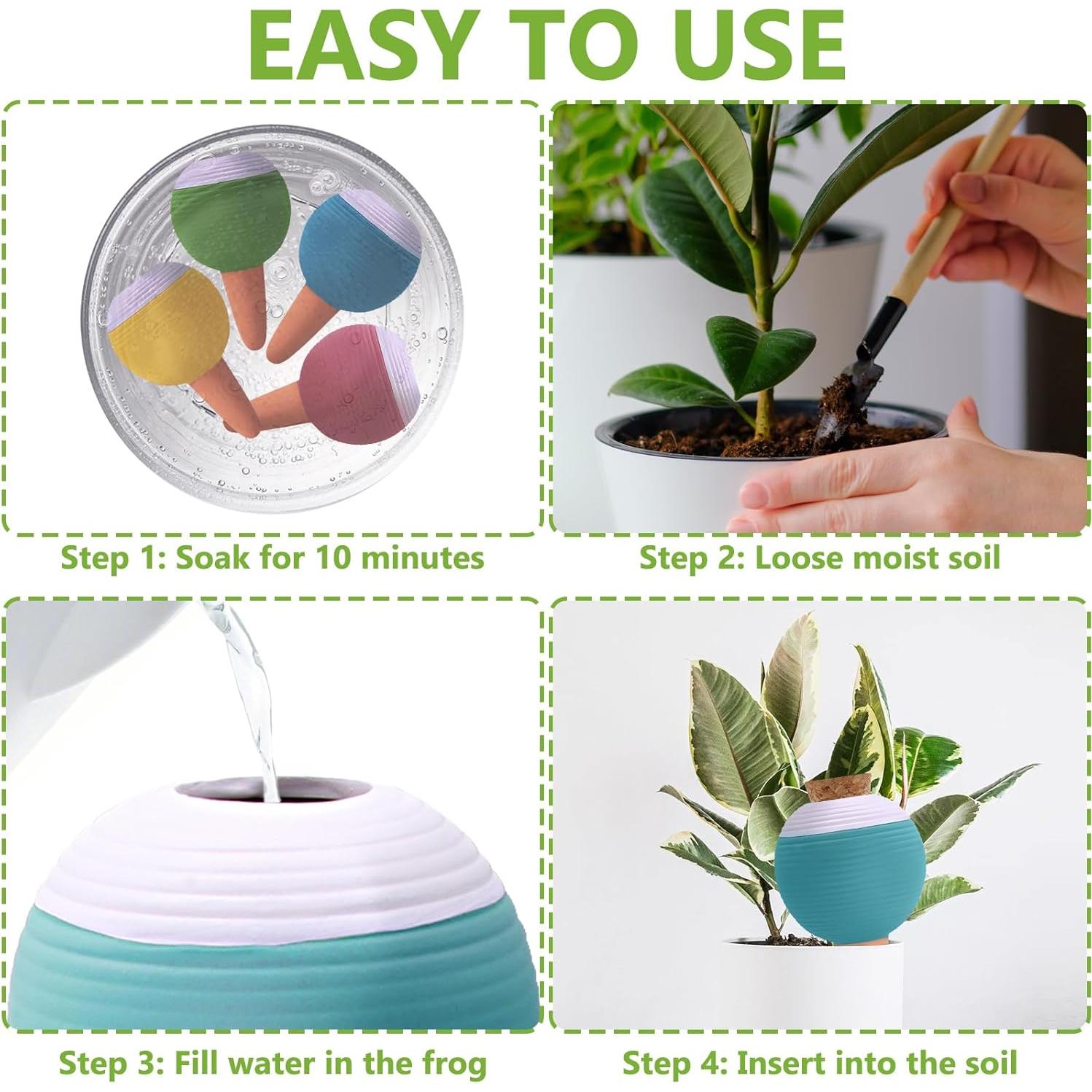 4 Picas de Riego Automático de Terracota Junzem 430ml