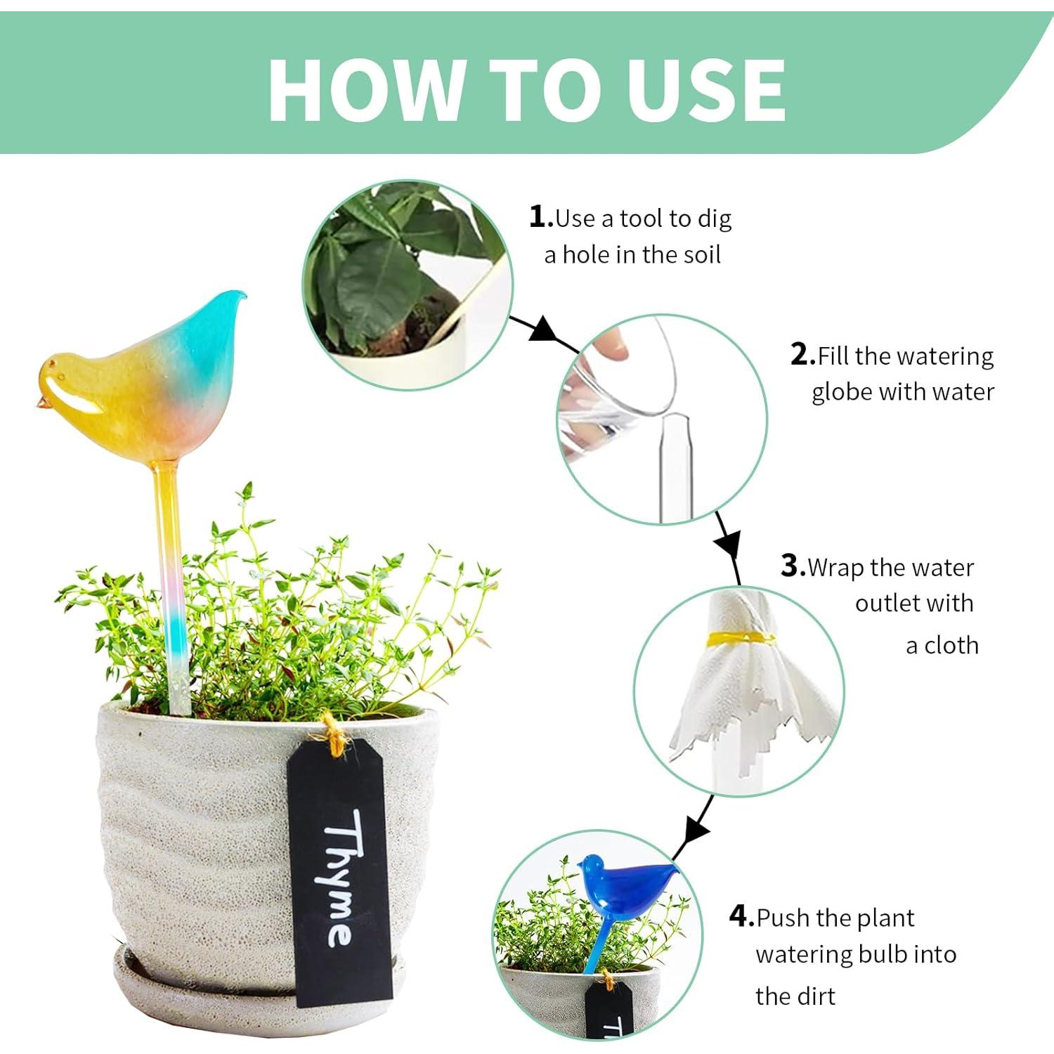 Esferas de Riego Automático de Vidrio CRVAJJWT - Paquete de 3