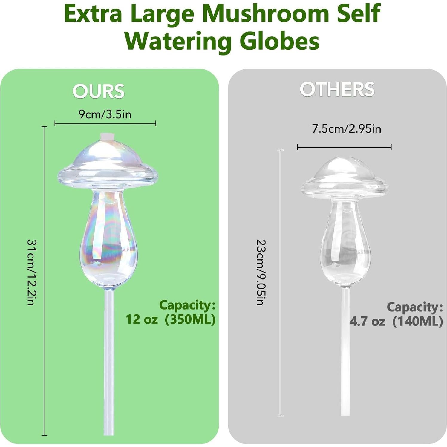 4 PCS Esferas de Riego Automático Histely 350ML Vidrio Iridiscente