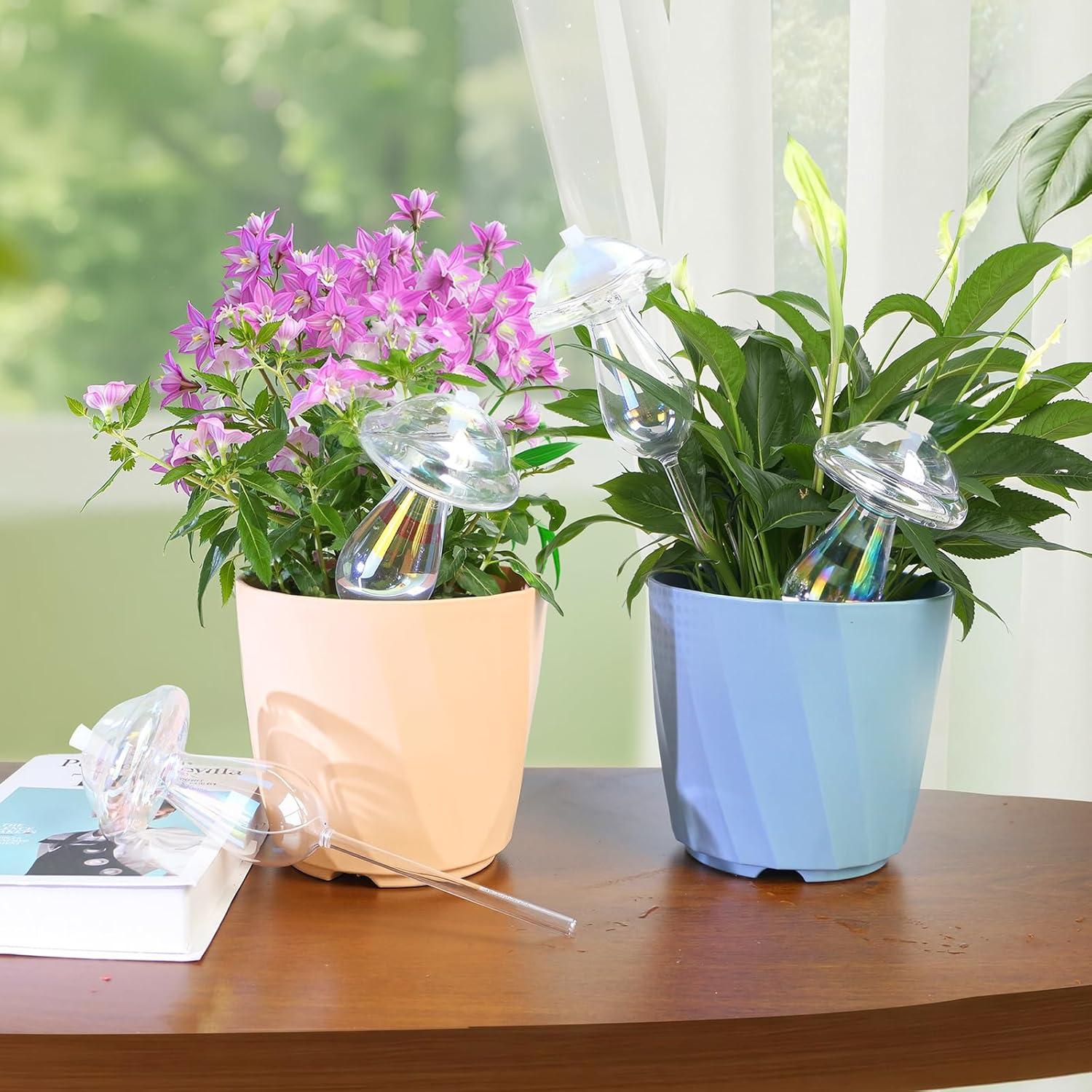 4 PCS Esferas de Riego Automático Histely 350ML Vidrio Iridiscente