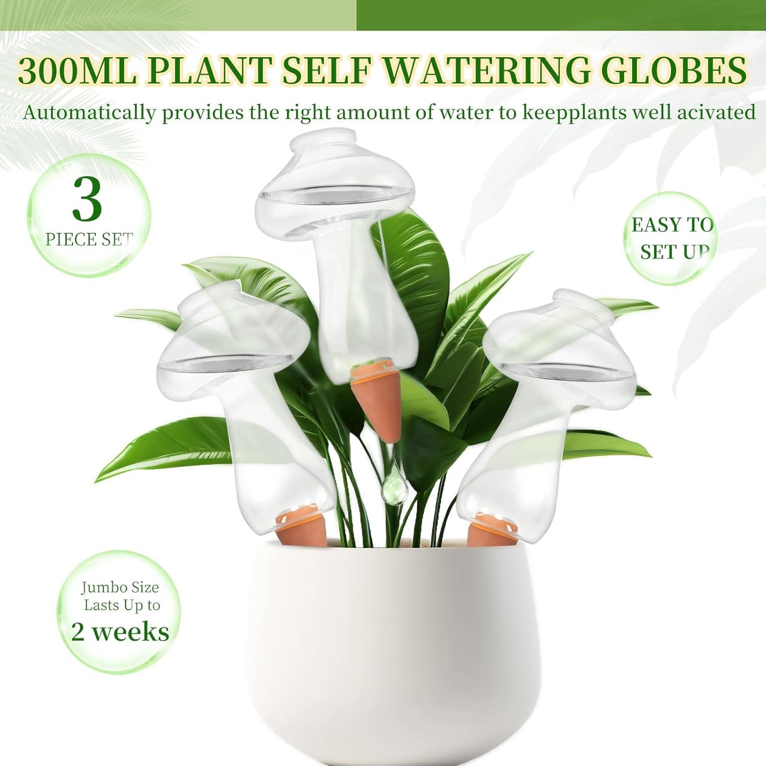 3 Esferas de Riego Automático Gewosi 500 ml para Plantas