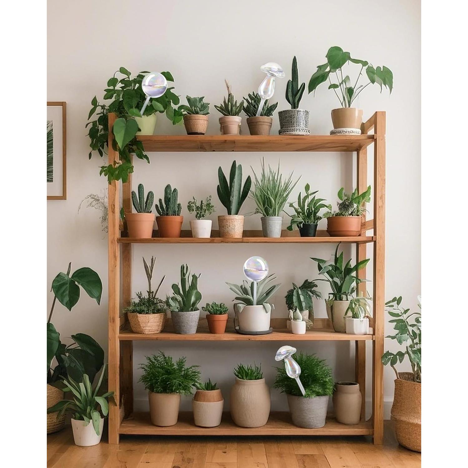 Esferas de Riego Automático de Vidrio Iridiscente ZhenD - Paquete de 4