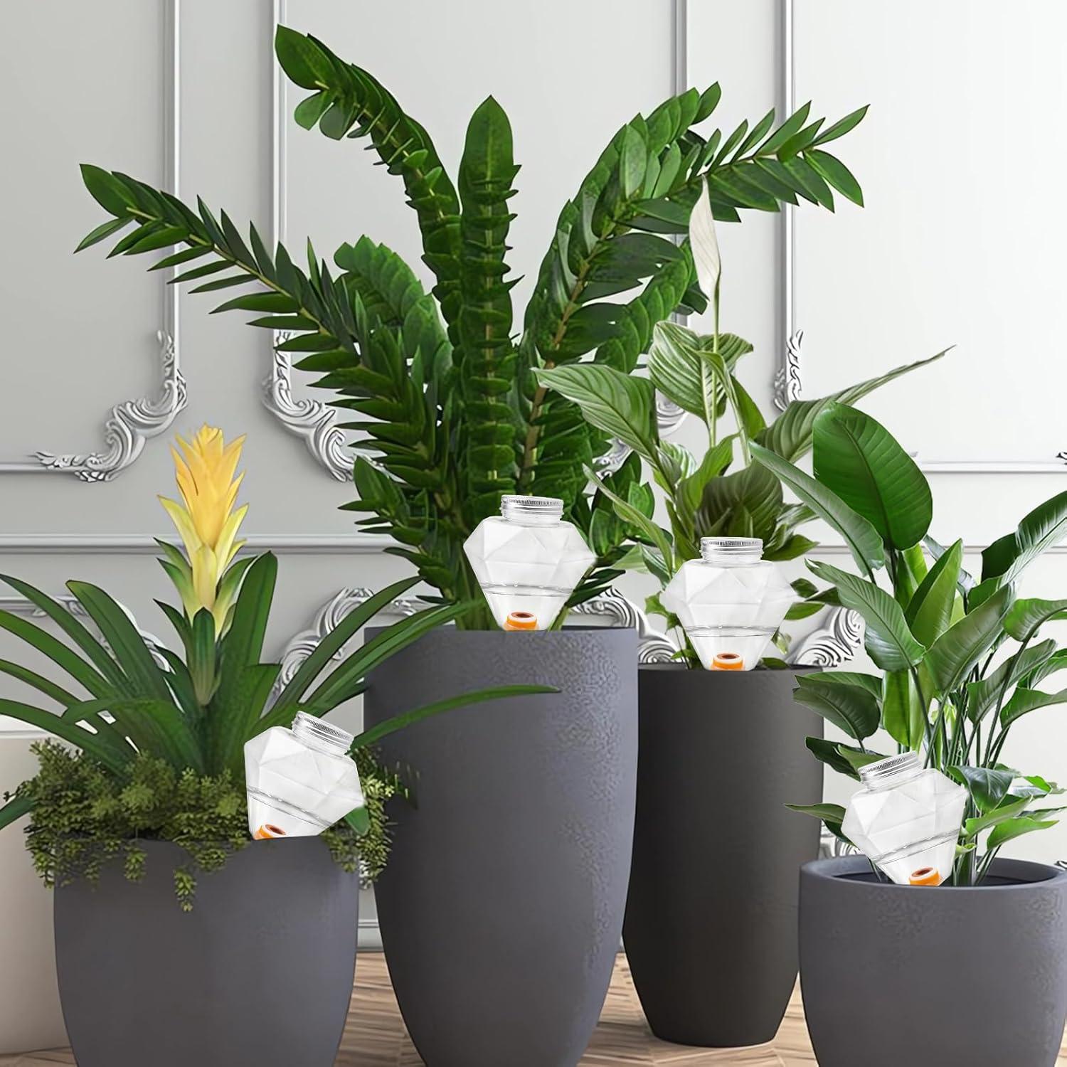 Esferas de Riego Ansberta 6 Pcs Diamante 500 ml para Plantas