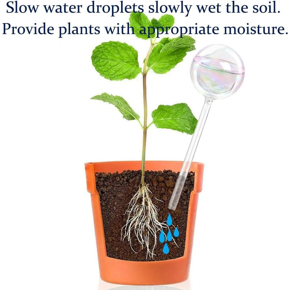 Esferas de Riego Automático MOONSOUND 2pcs Vidrio para Plantas