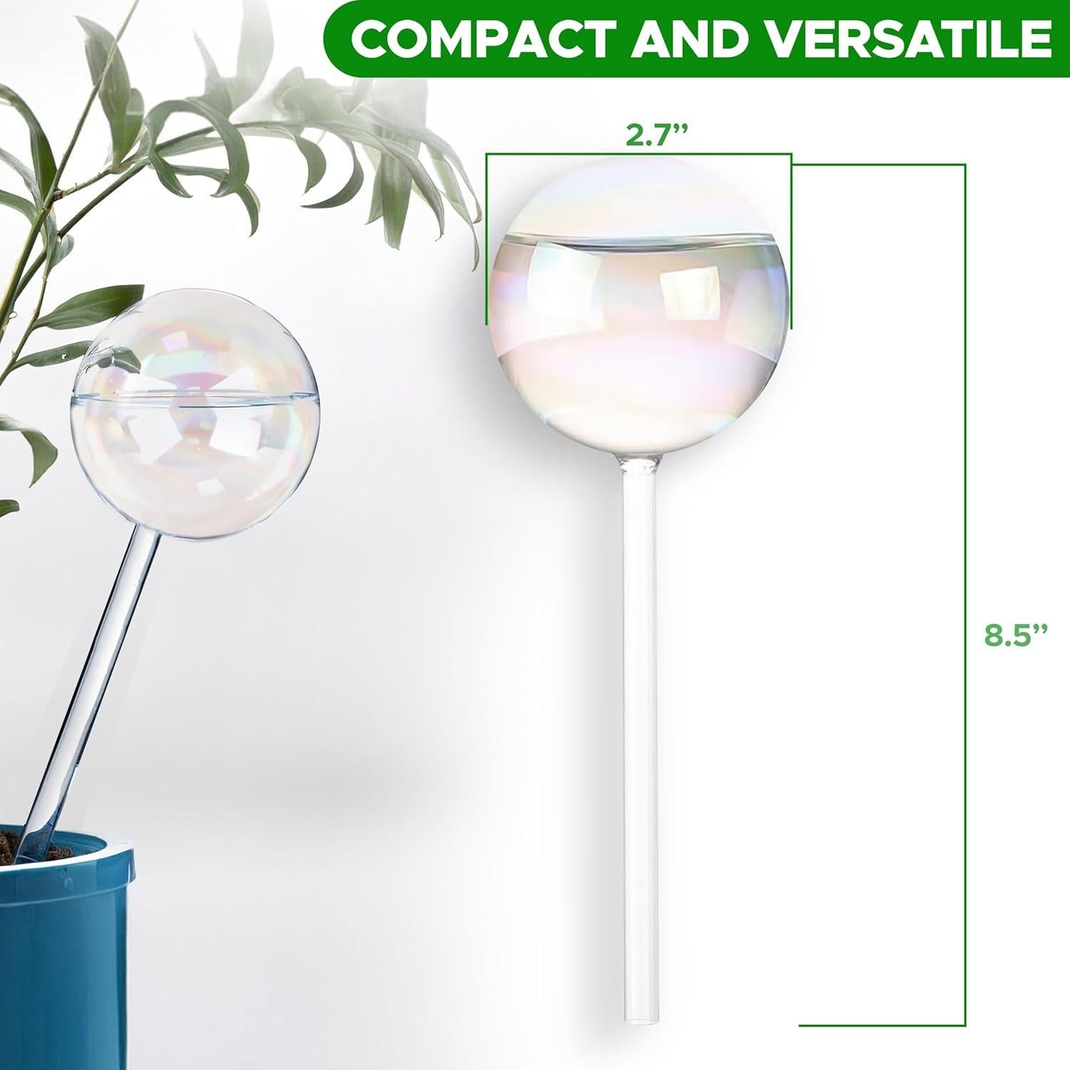 Esferas de Riego de Vidrio EcoNour 2PCS | Autorriego para Plantas