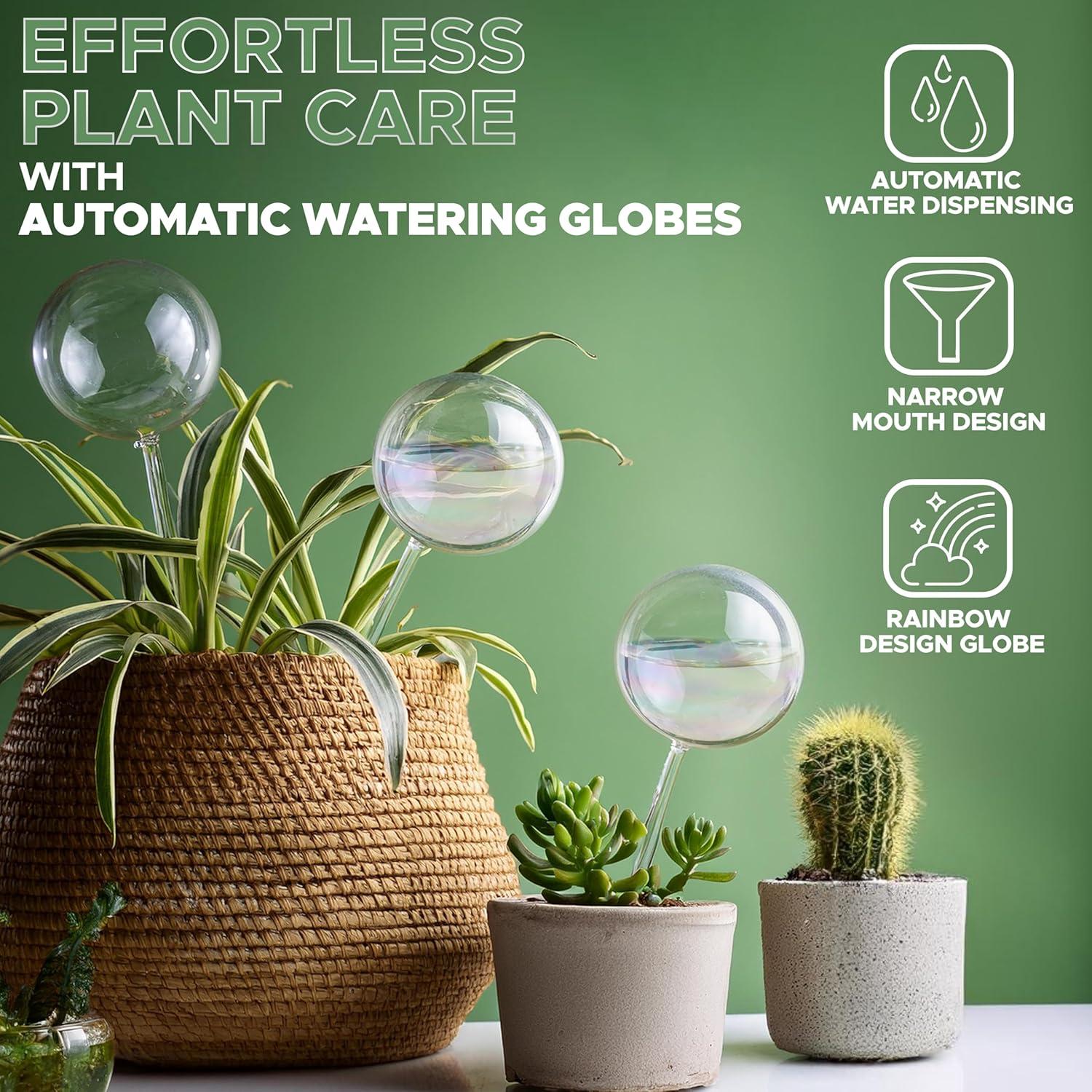 Esferas de Riego de Vidrio EcoNour 2PCS | Autorriego para Plantas