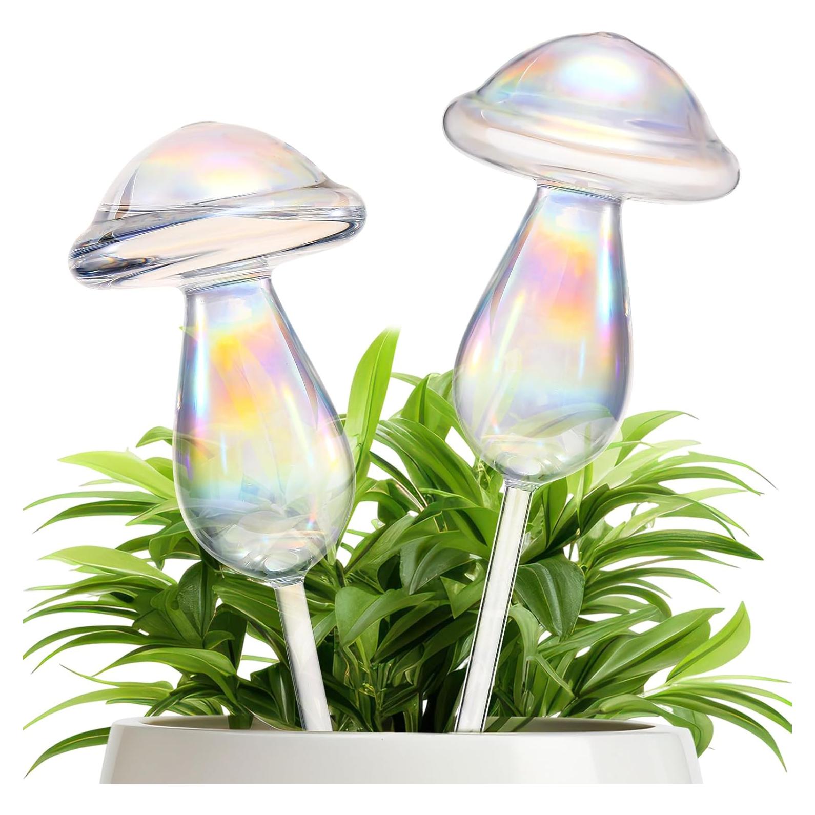 2 Esferas de Riego Automático de Vidrio 500 ml para Plantas